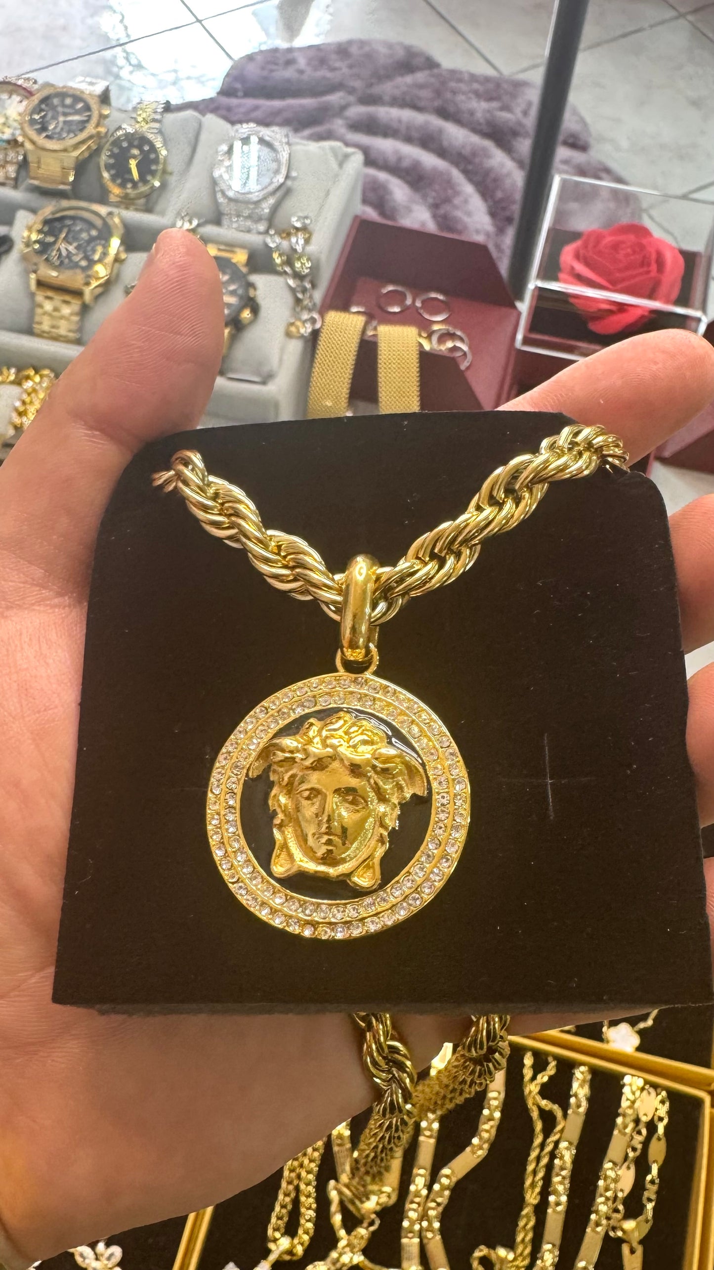 Combo kit acciaio medusa oro *39
