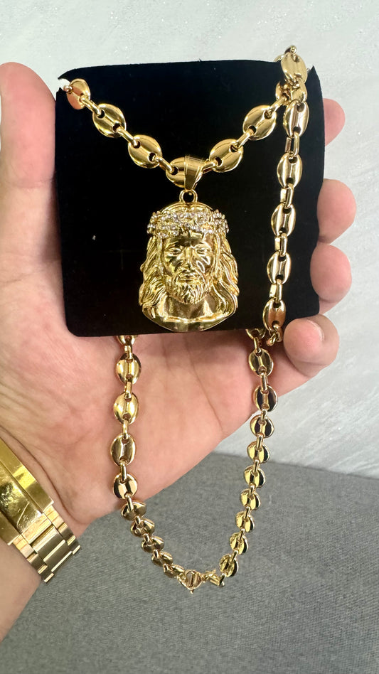 Combo kit Gesù acciaio oro *120