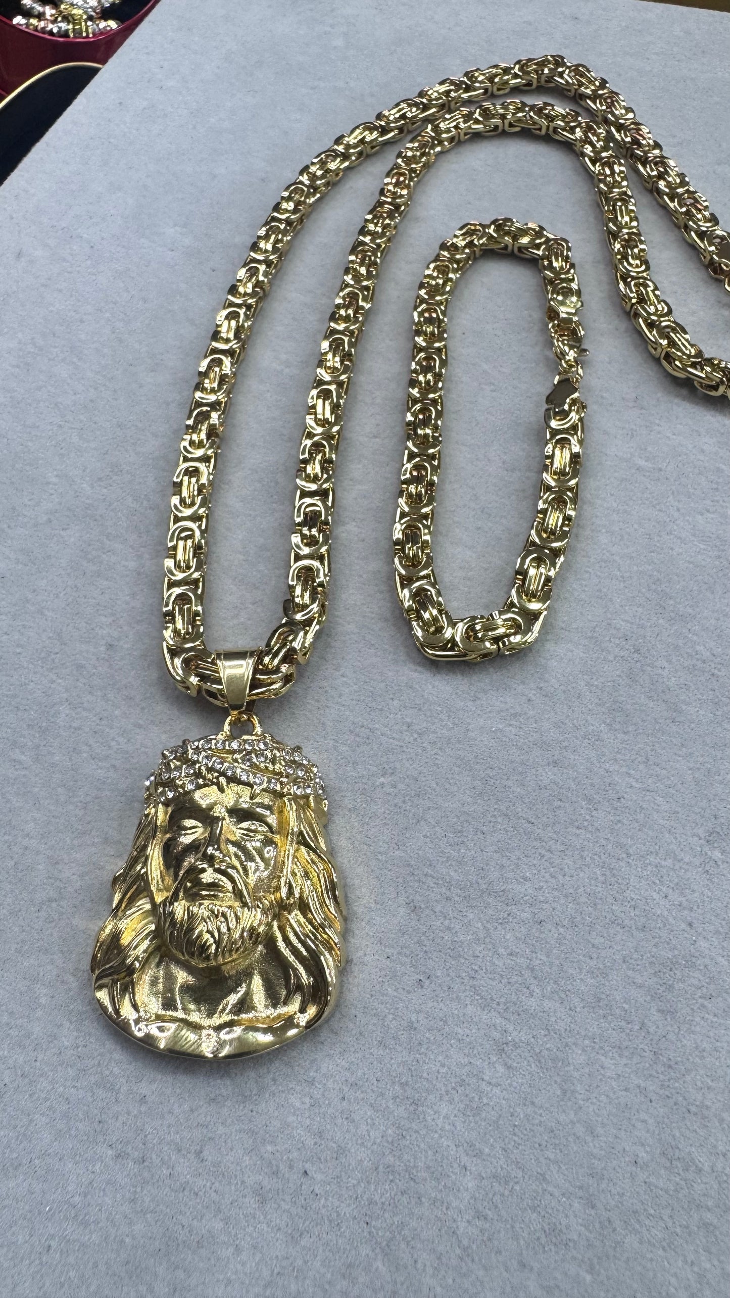 Combo Kit Gesù acciaio oro *238