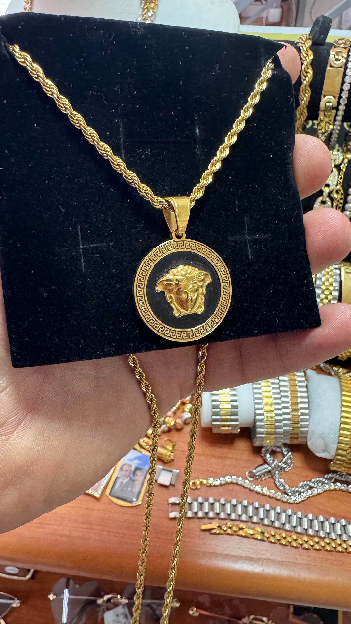Combo kit acciaio medusa oro *100