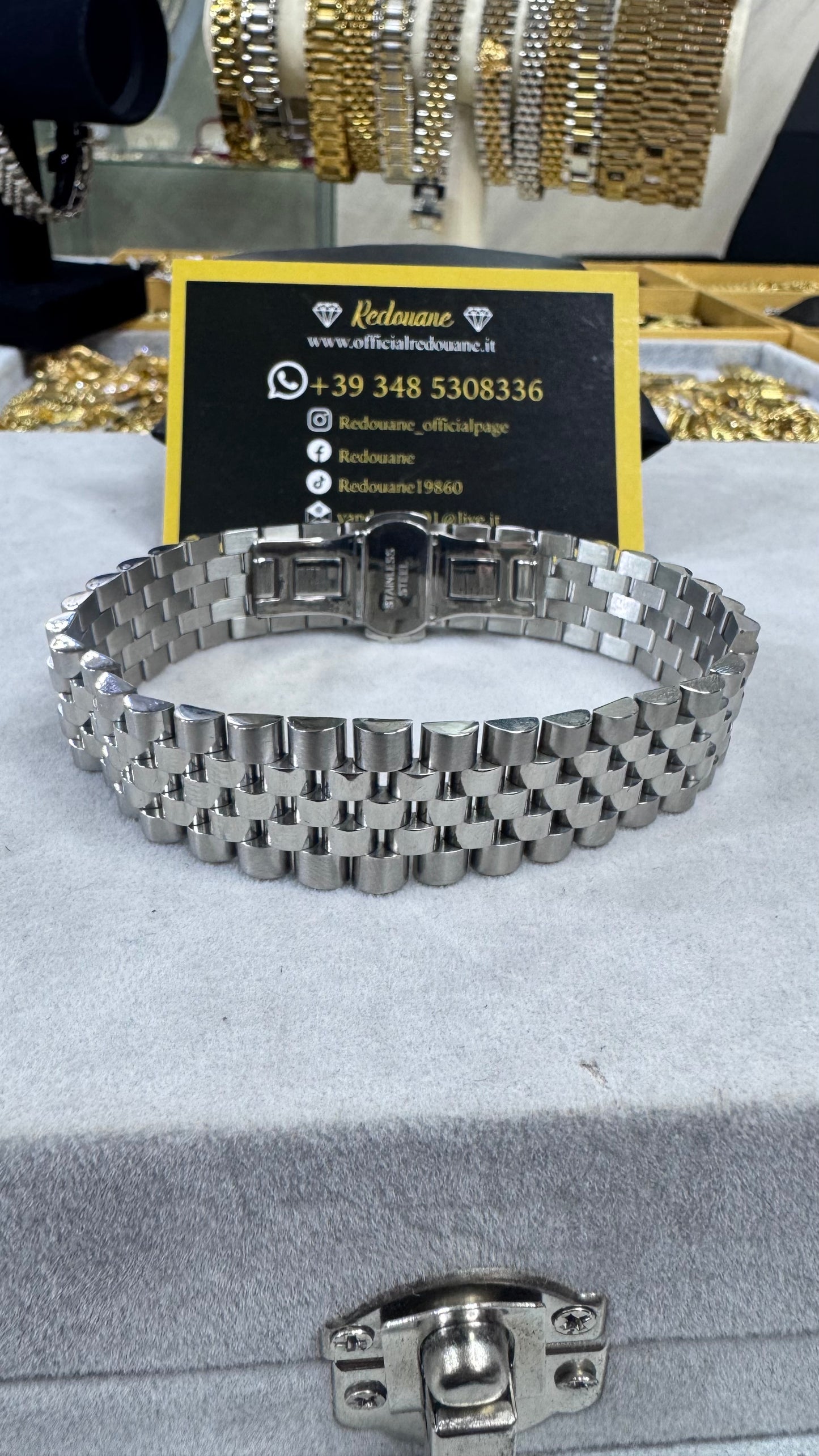 Bracciale modello giubileo acciaio argento *57