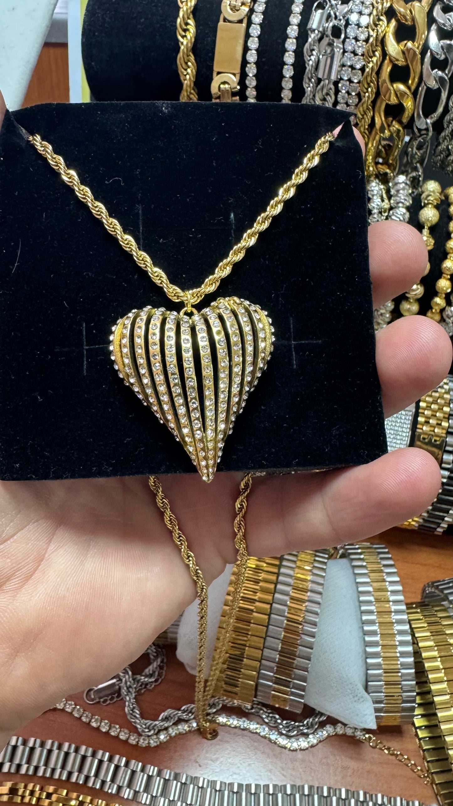 Collana con cuore acciaio *28