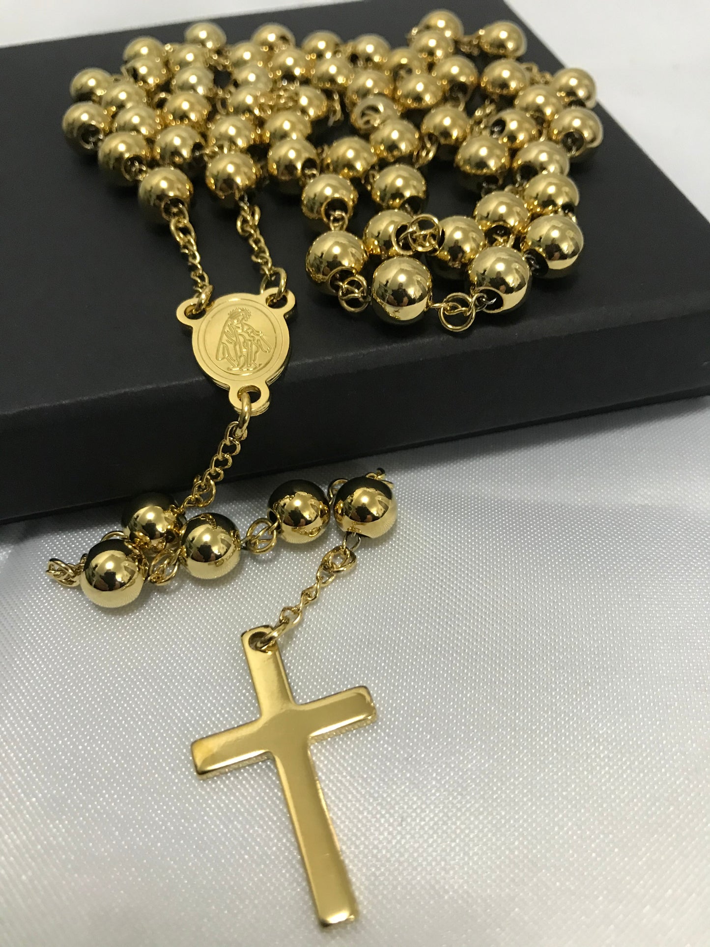 Rosario oro acciaio *28