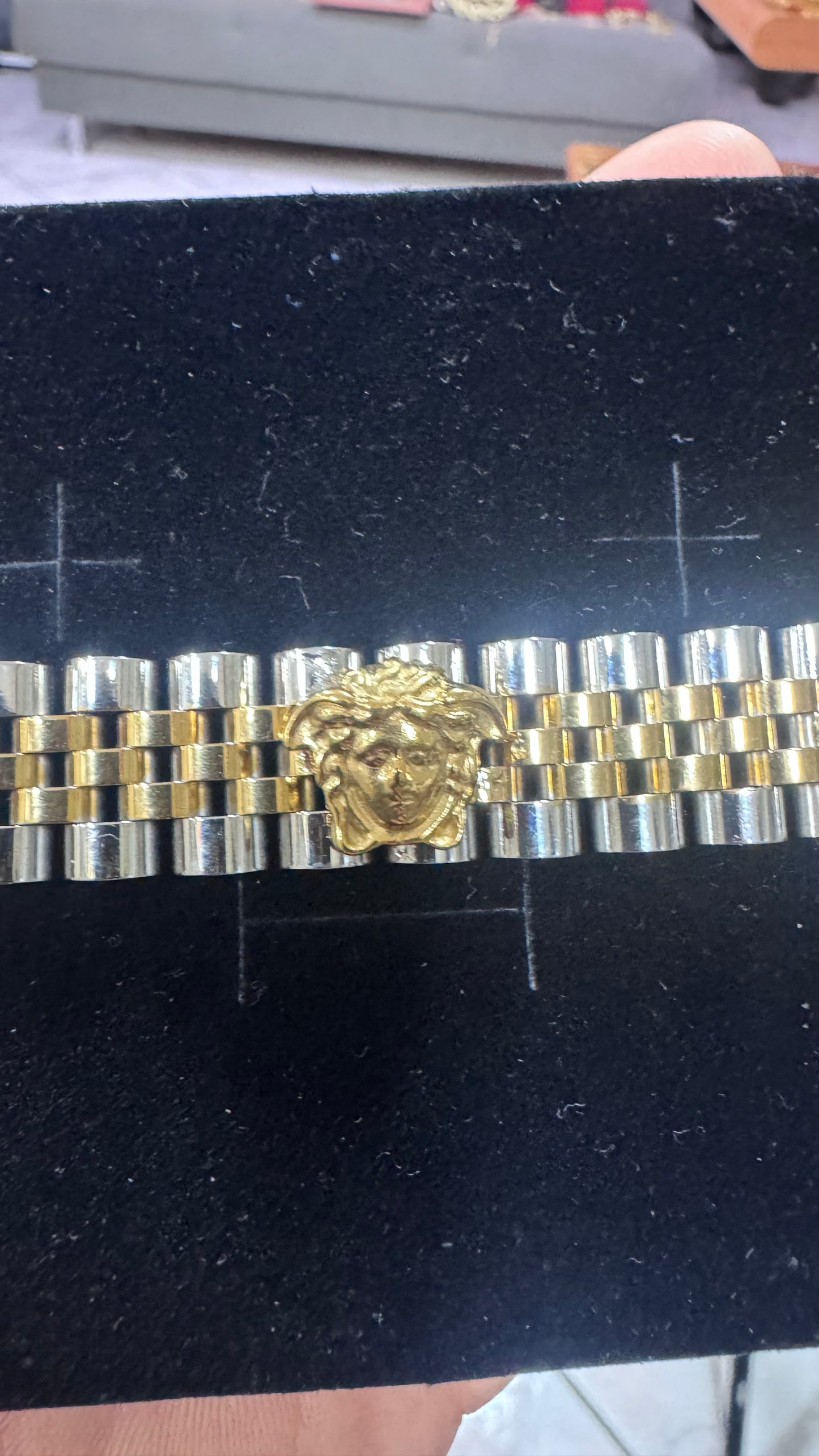 Bracciale giubileo medusa acciaio bicolore*48