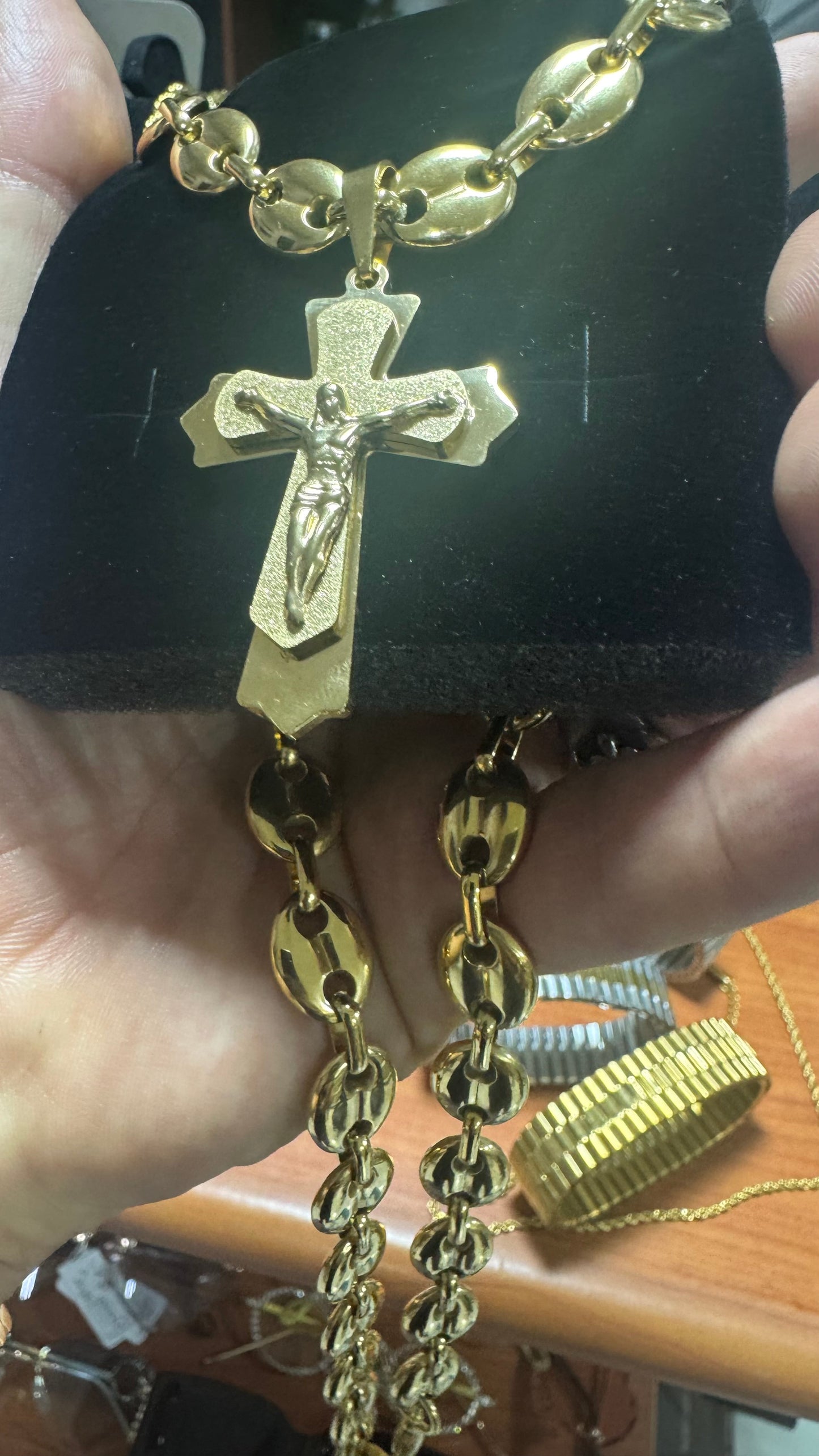 Combo Kit acciaio oro croce *110