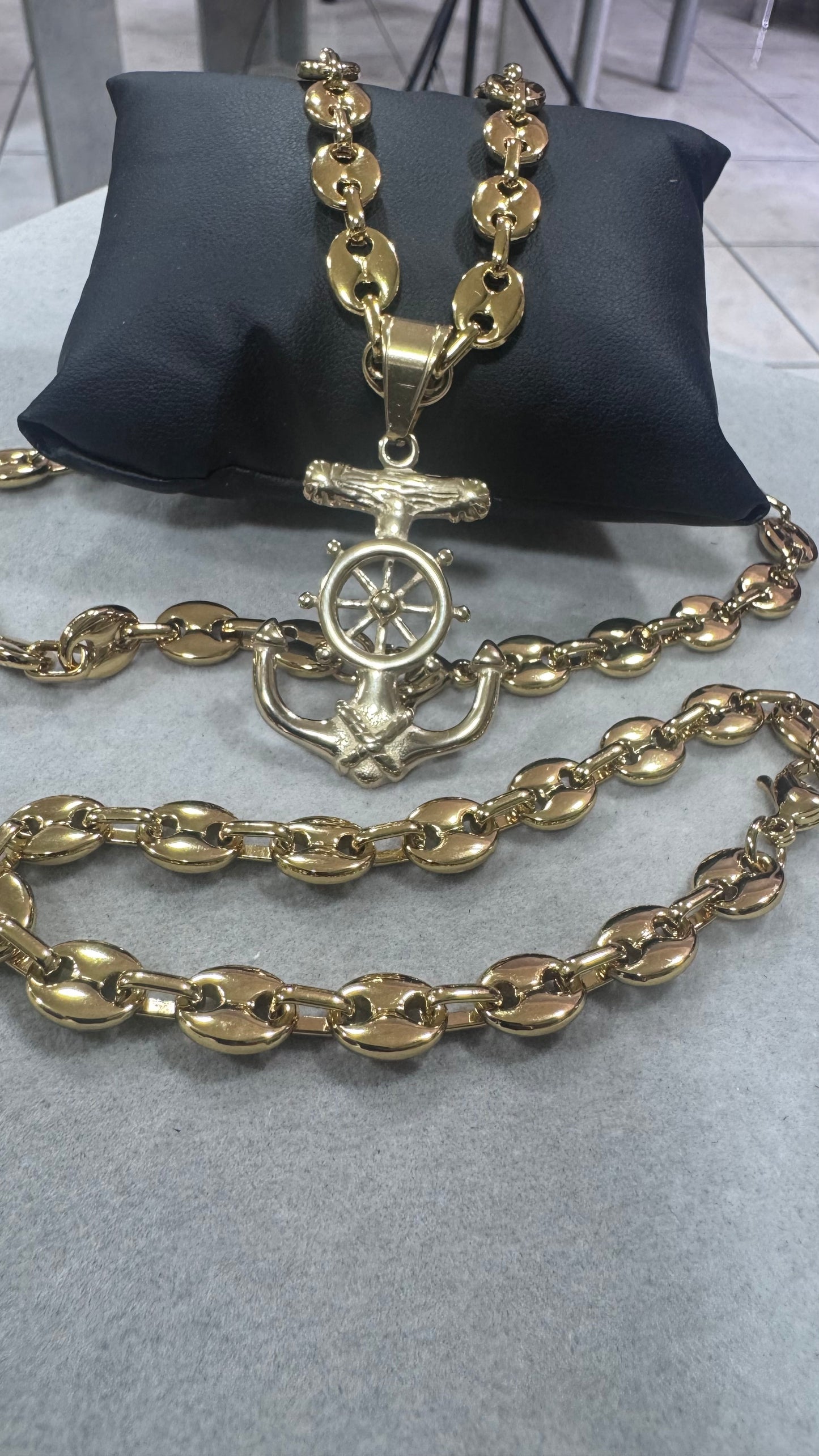 Combo Kit ancora marina acciaio oro *256