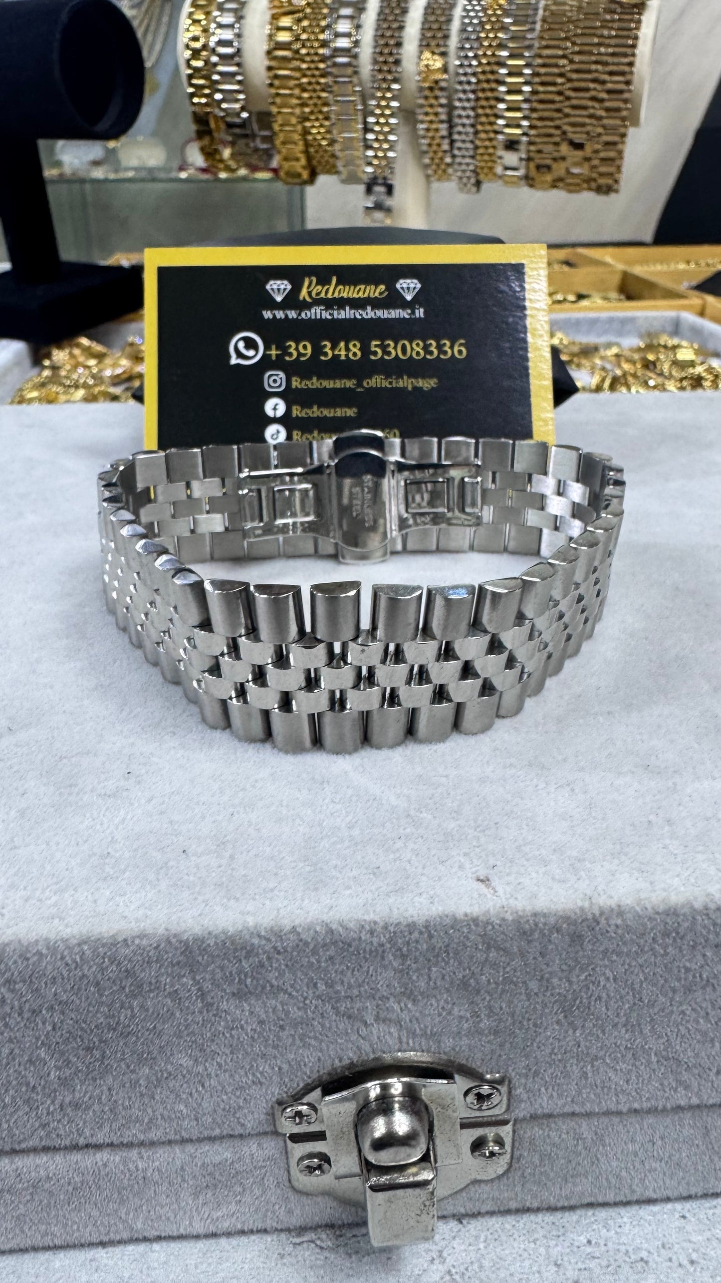 Bracciale modello giubileo acciaio argento *58