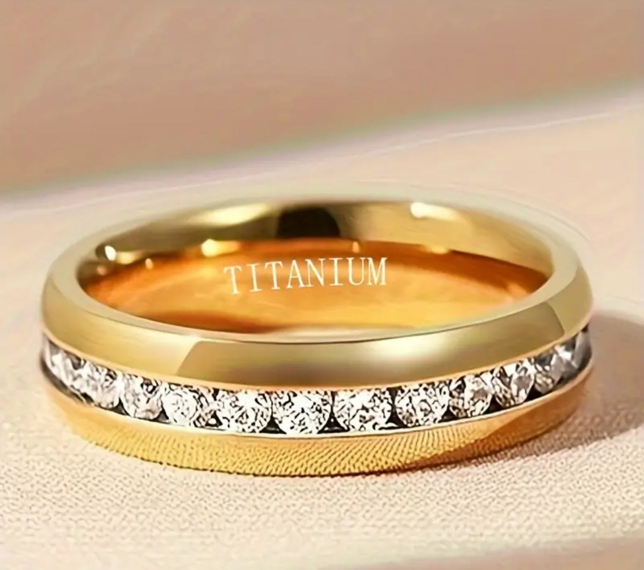 Anello acciaio oro *51
