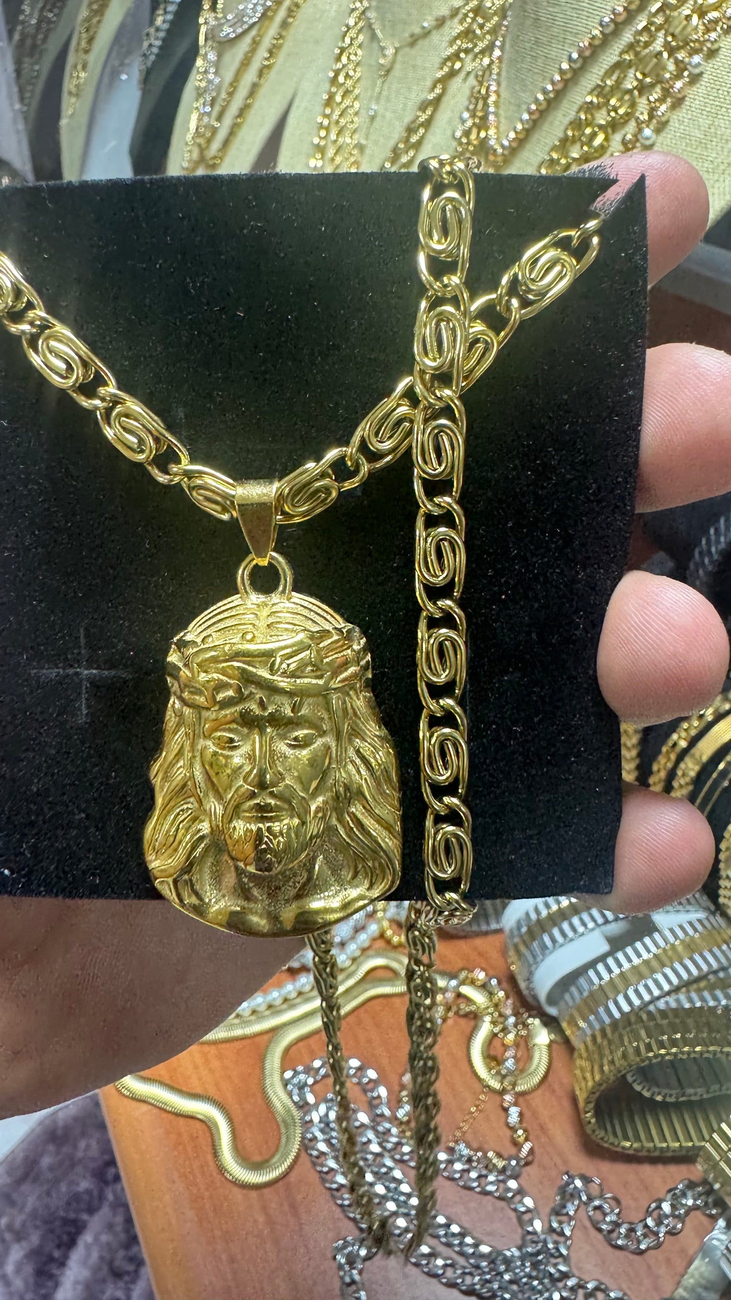 Combo kit Gesù acciaio oro *130