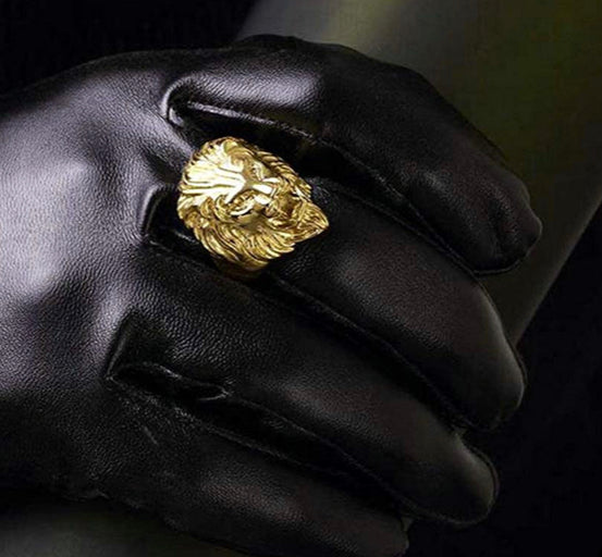 Anello leone acciaio *12