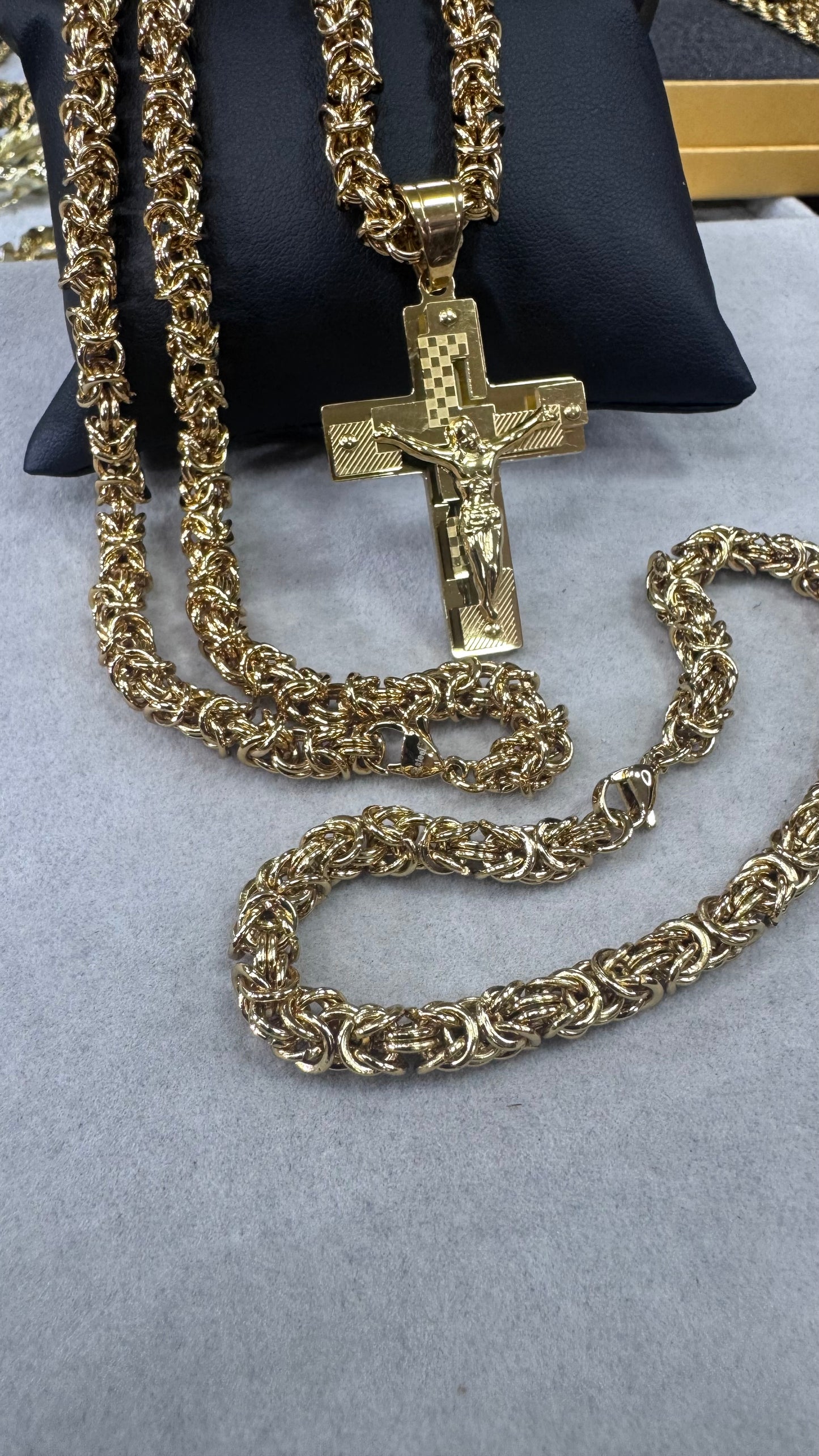 Combo Kit RED croce acciaio oro *266