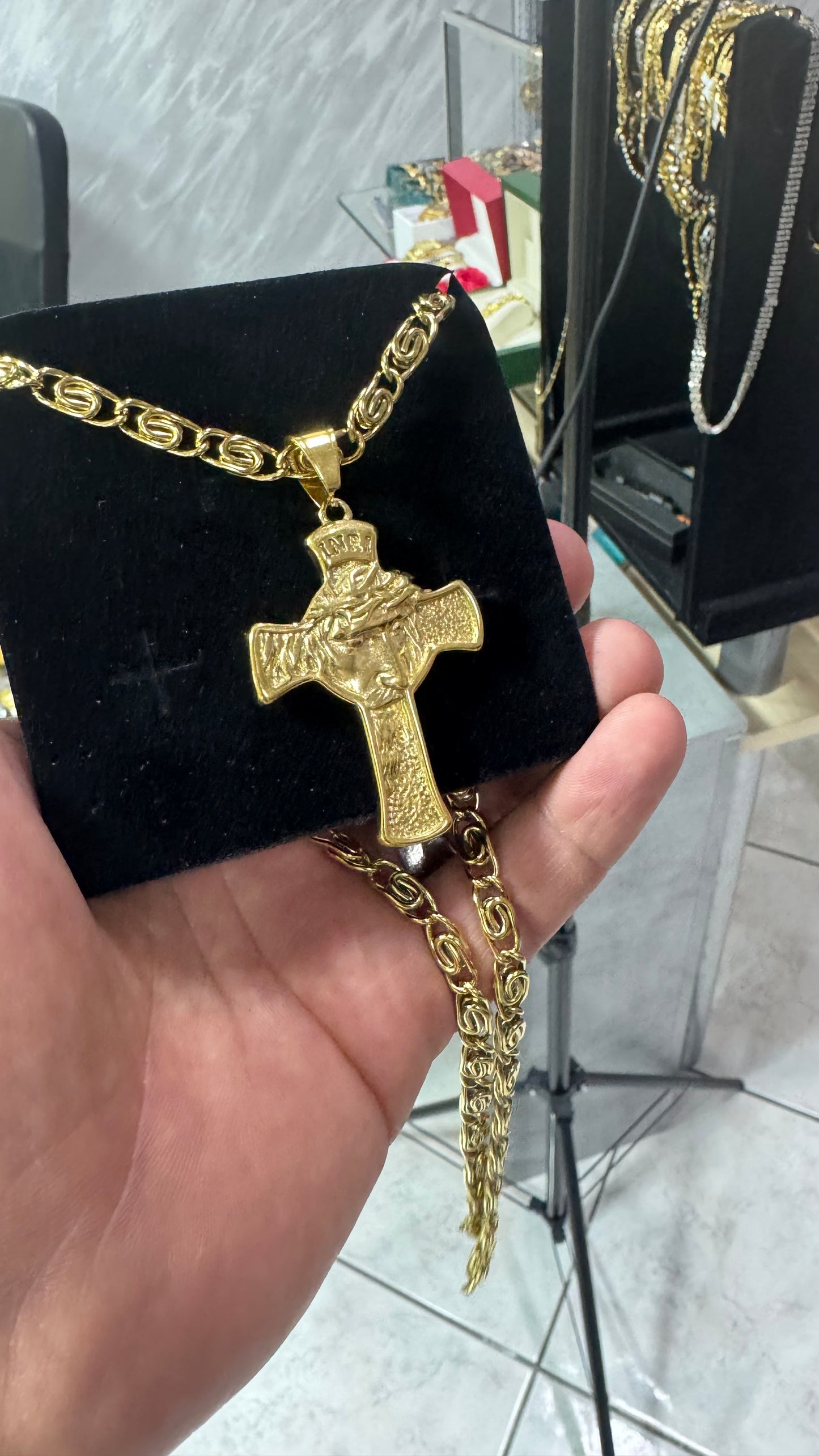 Combo kit croce acciaio oro *138