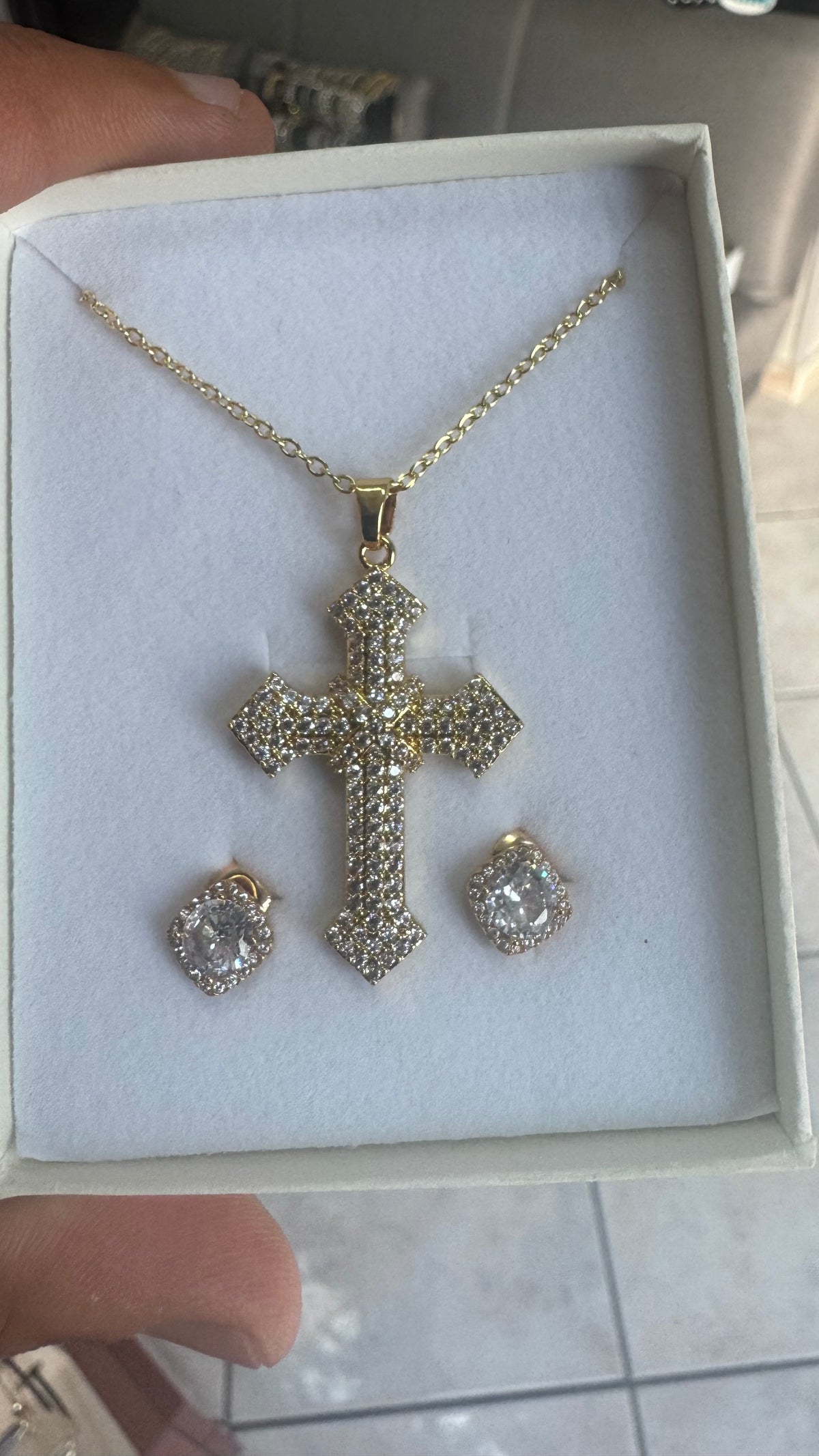 Orecchini Diamond Maradona acciaio più collana da Noi*56467