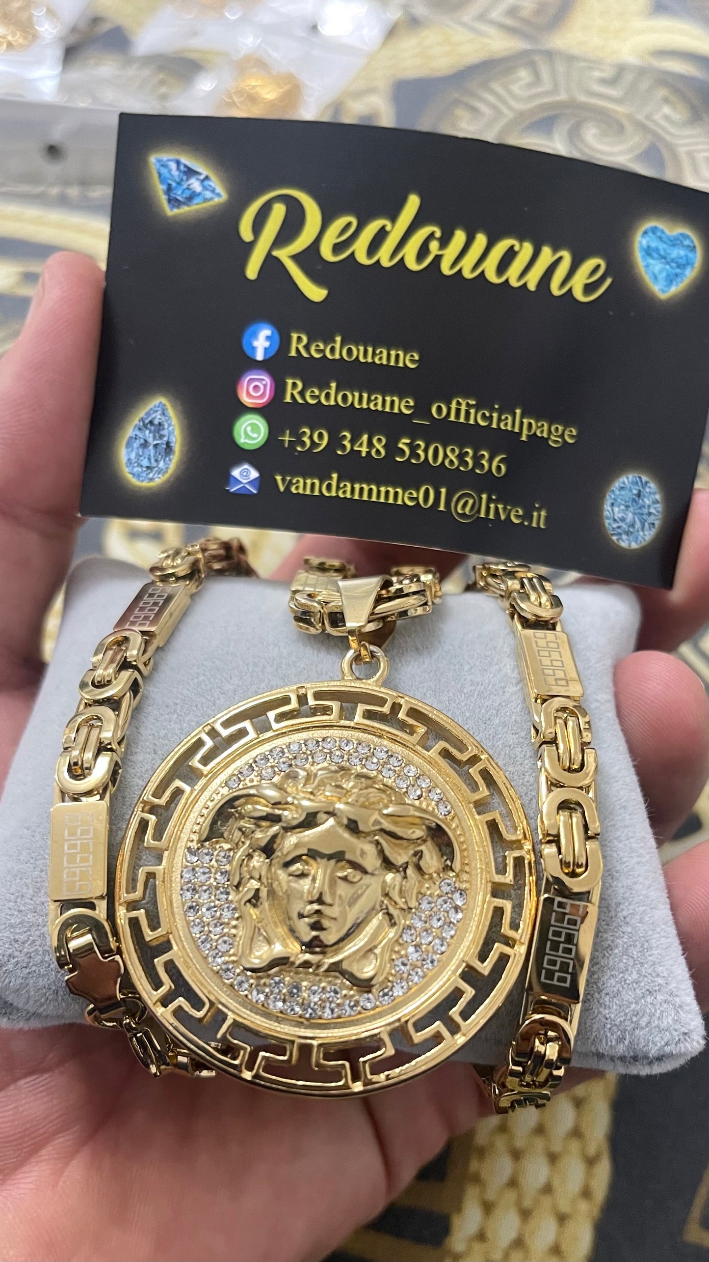 Combo kit acciaio oro medusa *30