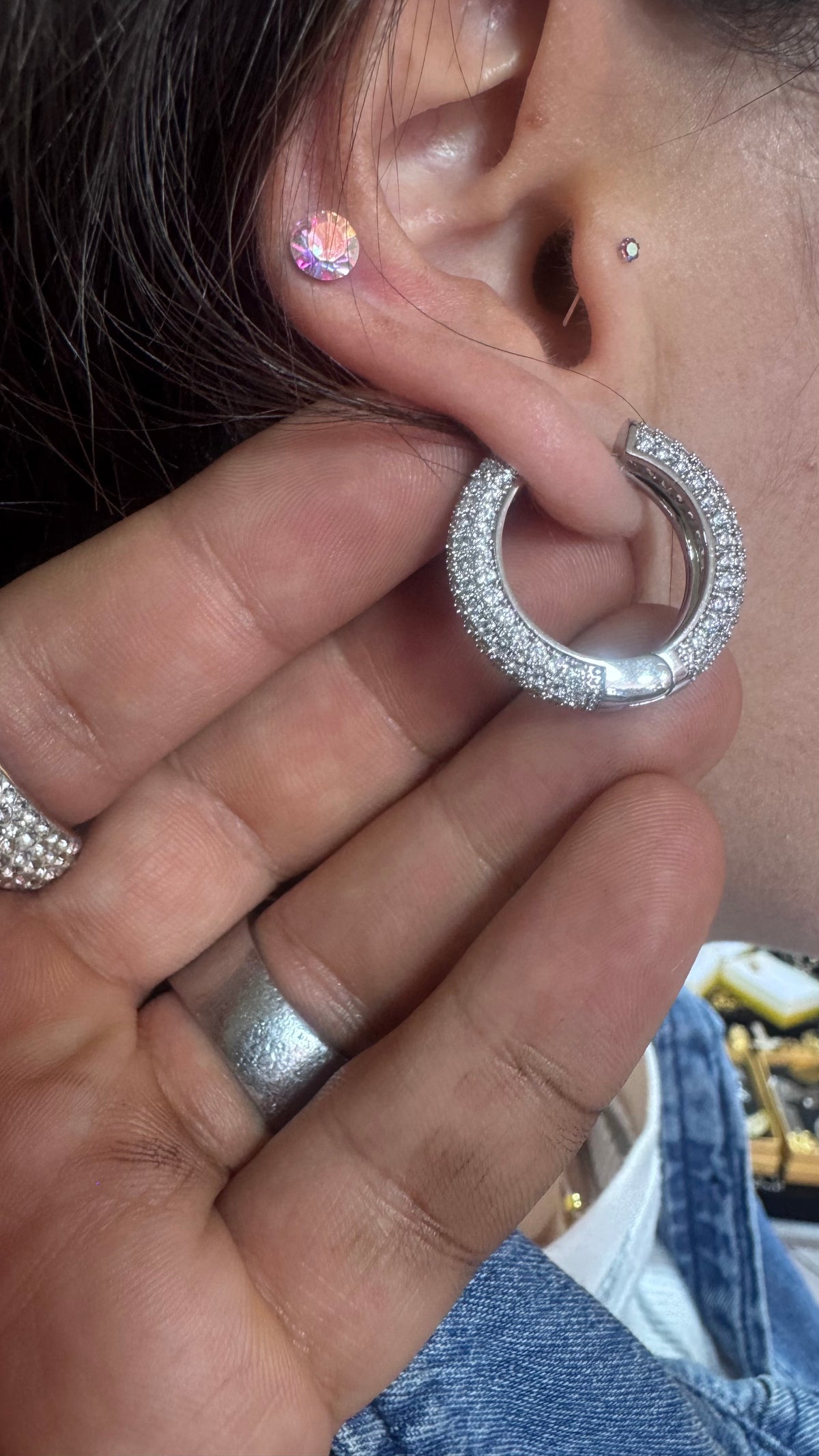 Orecchini con brillantini*449966