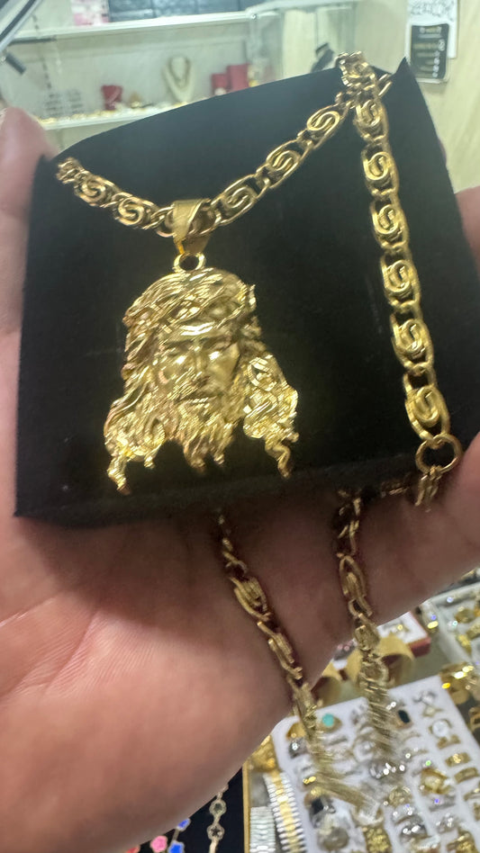 Combo kit Gesù acciaio oro *132
