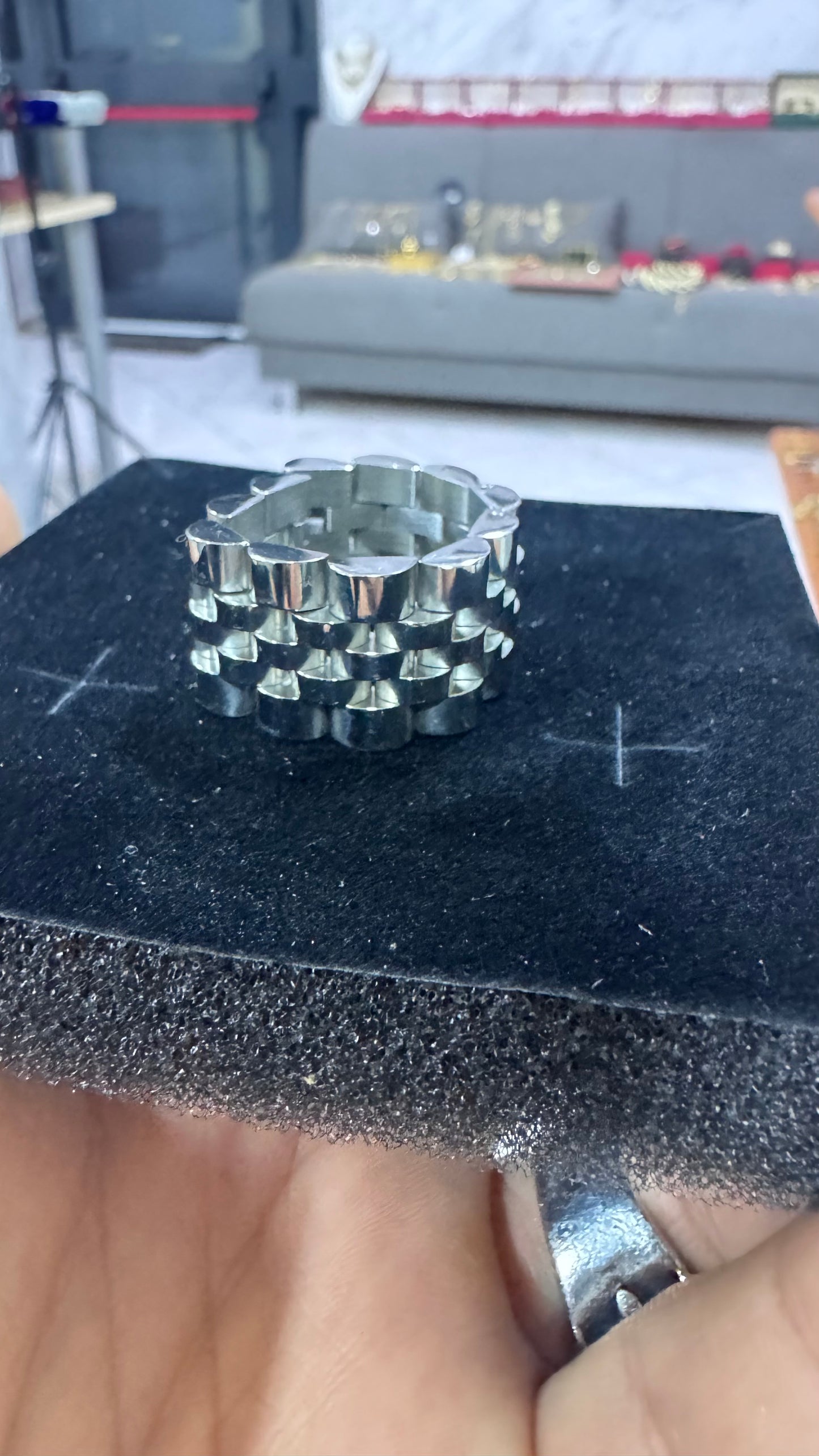 Anello giubileo morbido acciaio Argento *64