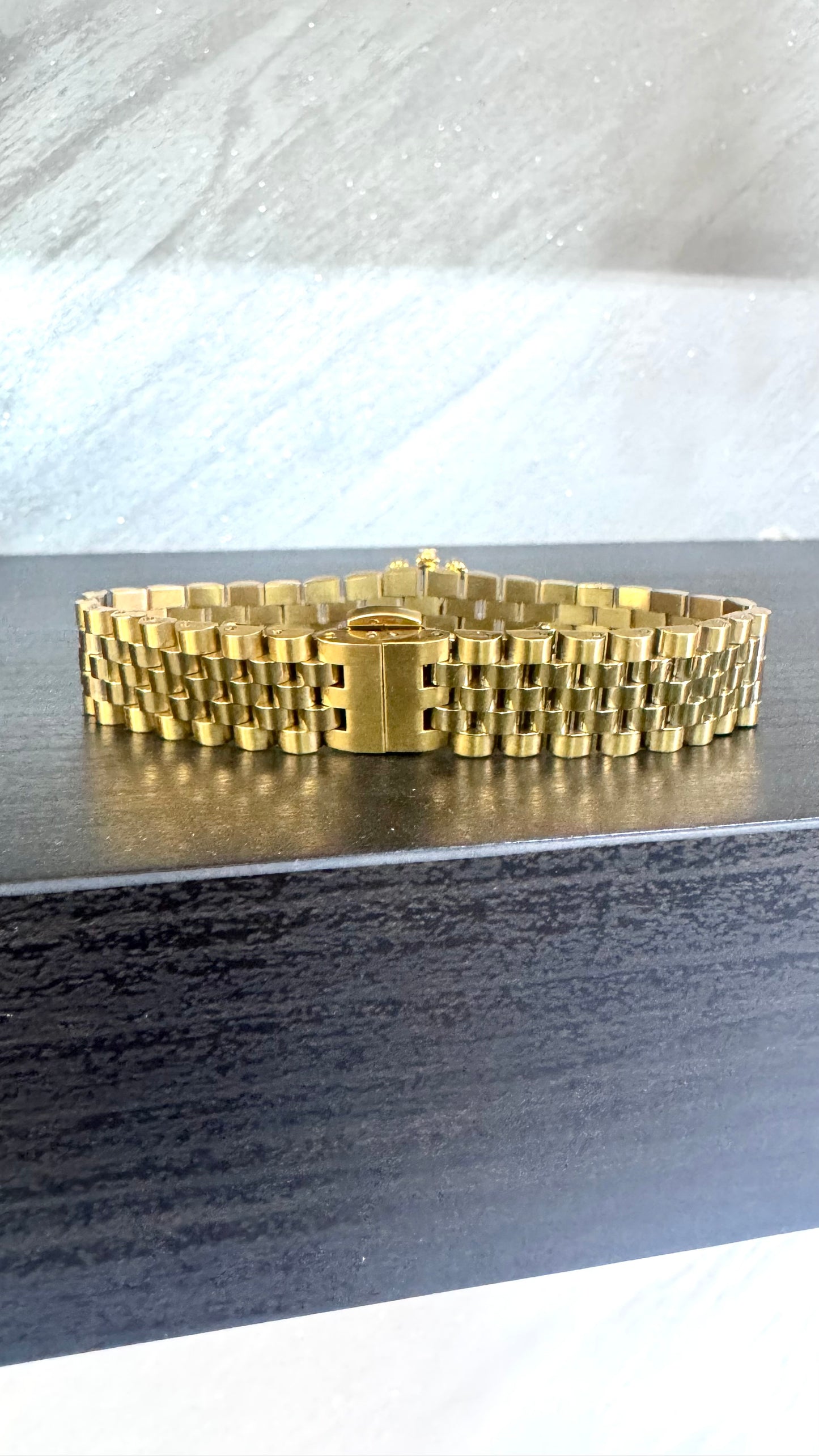 Bracciale modello giubileo 18 mm acciaio oro *64