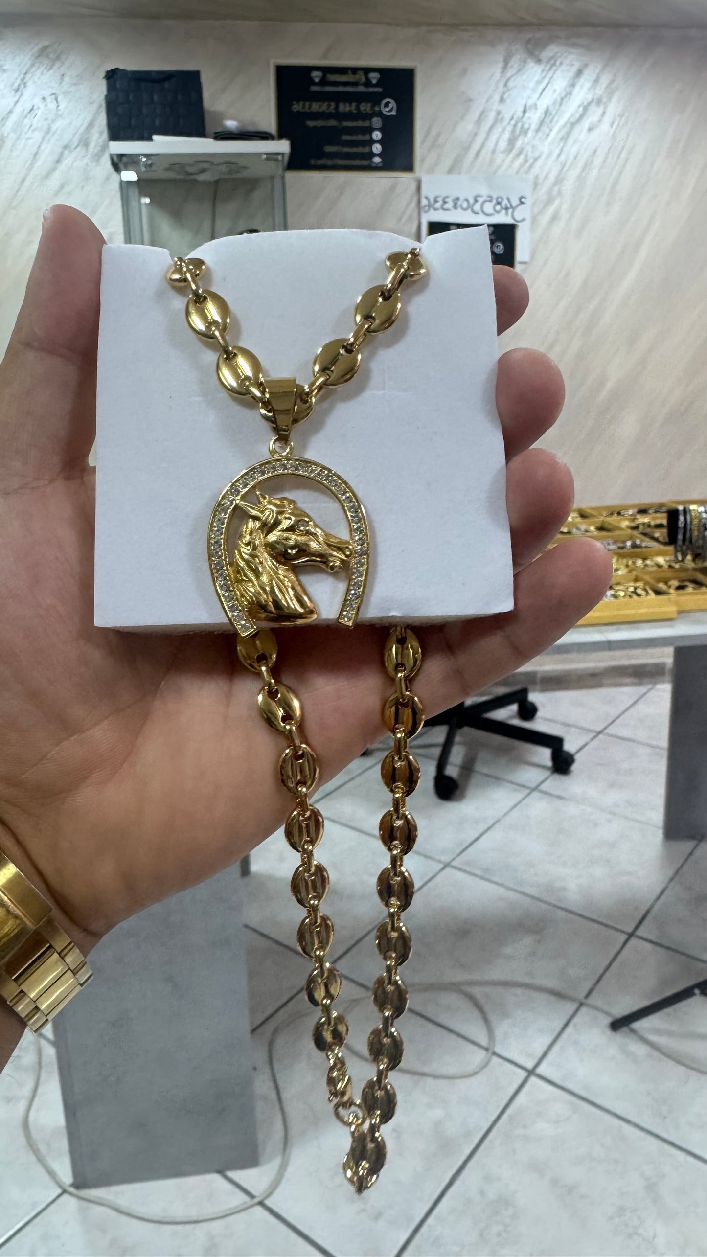 Combo kit cavallo acciaio oro *147