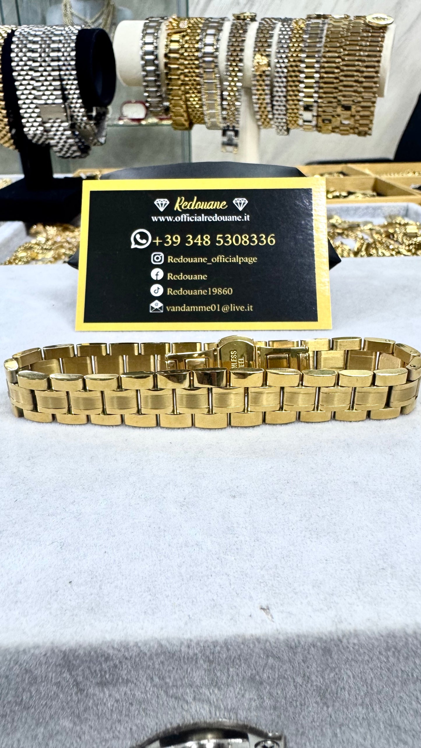 Bracciale modello president acciaio oro *62