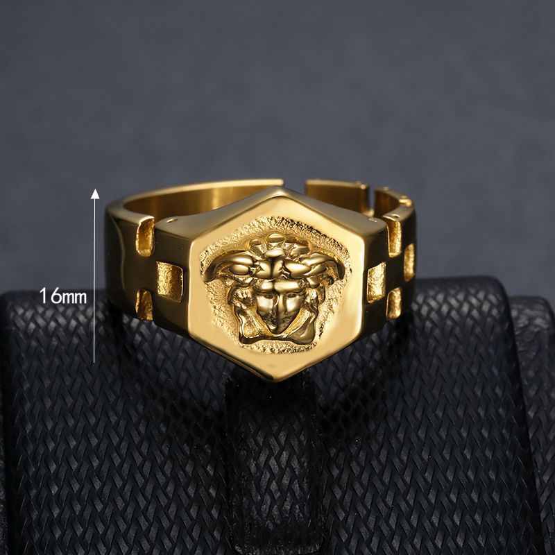 Anello medusa acciaio *03