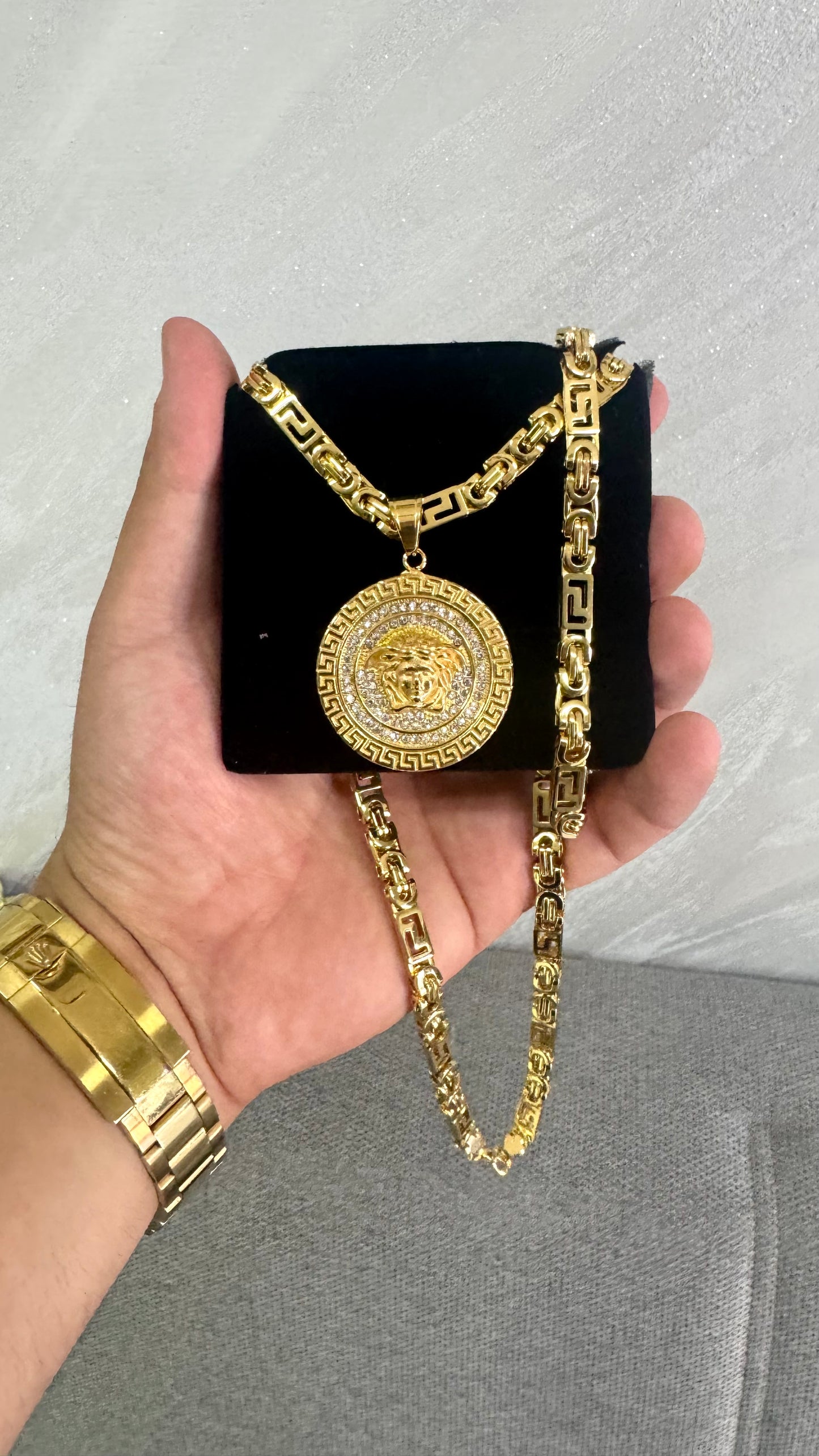 Combo kit medusa acciaio oro *118