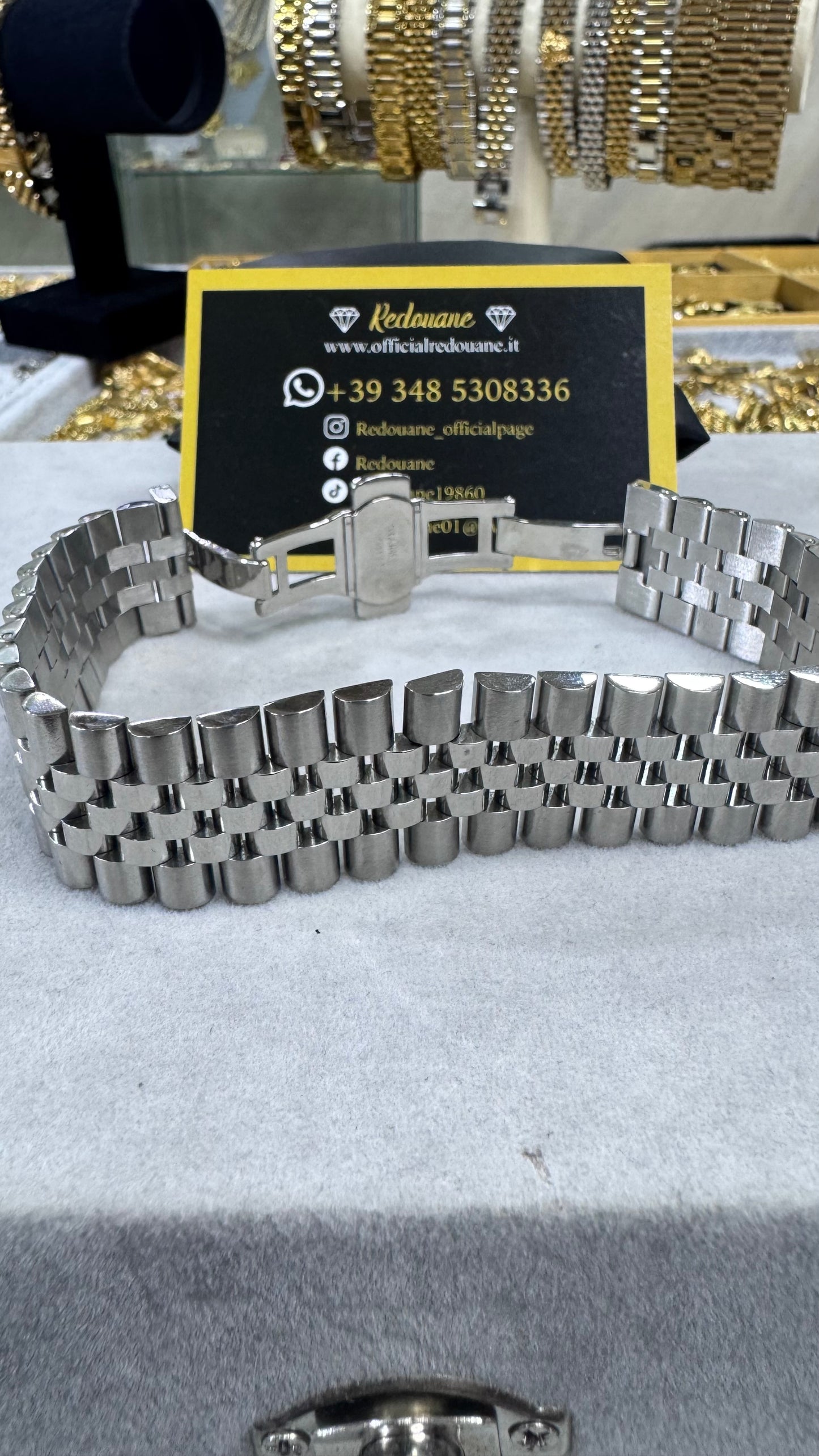 Bracciale modello giubileo acciaio argento *58