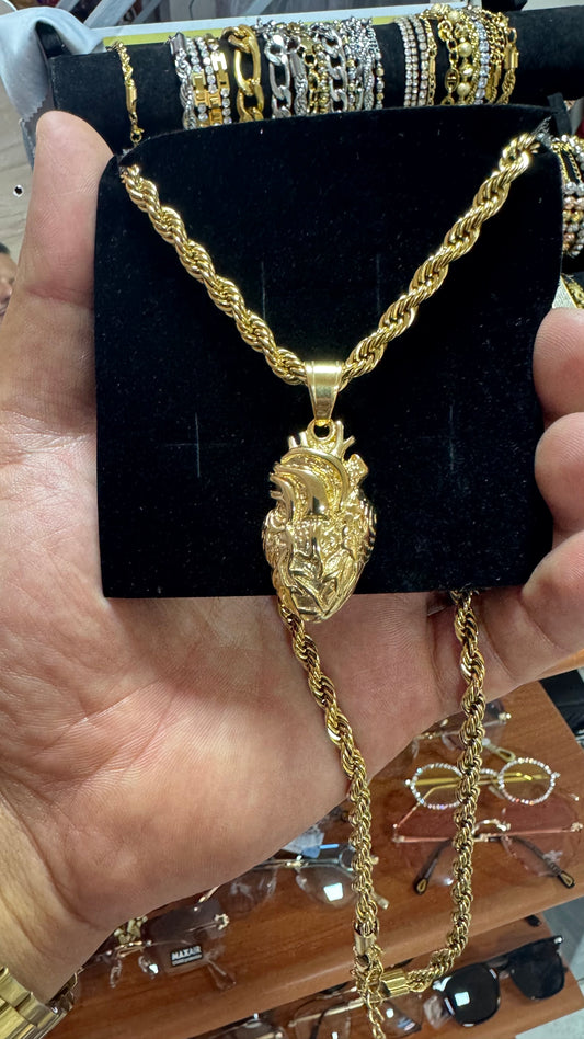 Combo kit Cuore acciaio oro *125