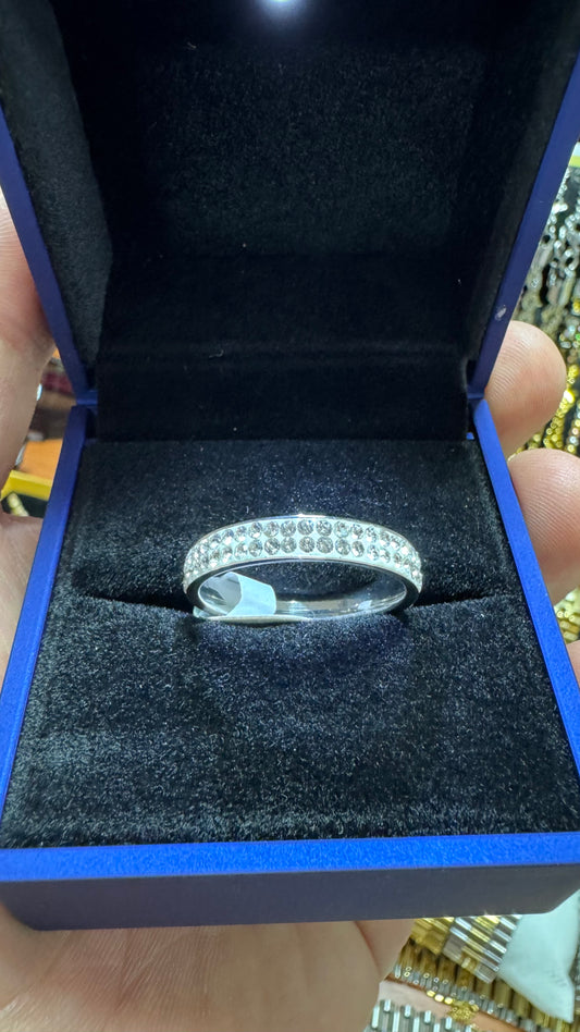 Anello acciaio Diamond *41