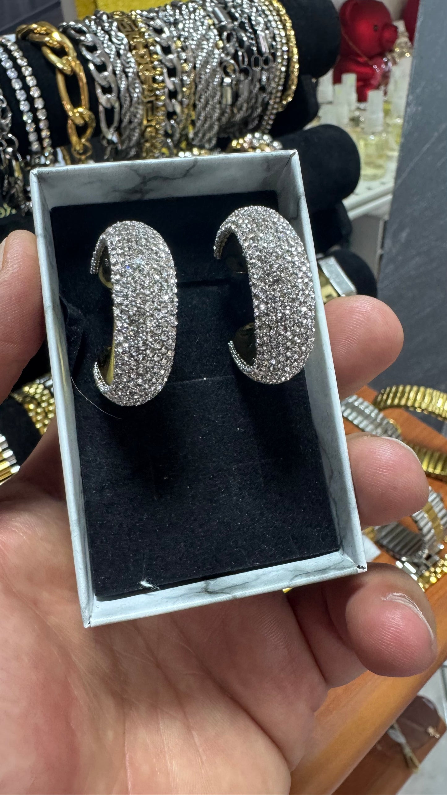 Orecchini Diamond argento acciaio *36