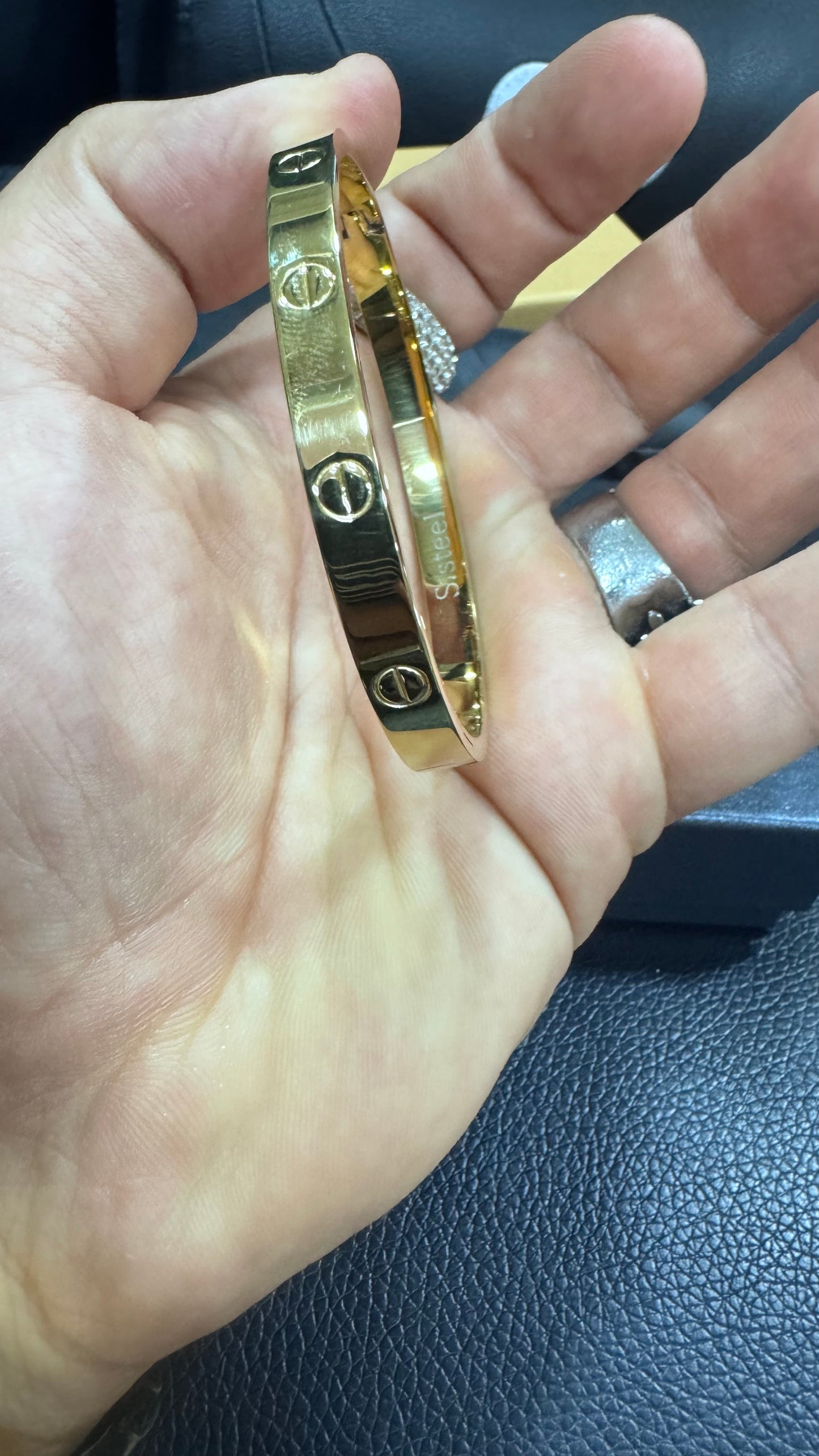 Bracciale Rigido acciaio oro *71