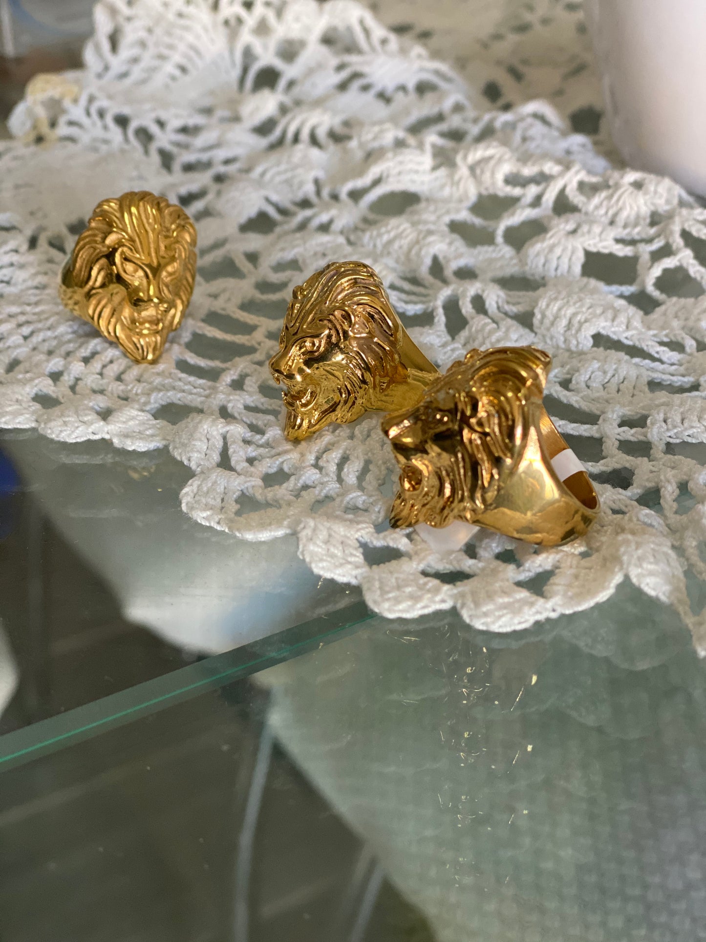 Anello leone acciaio *12