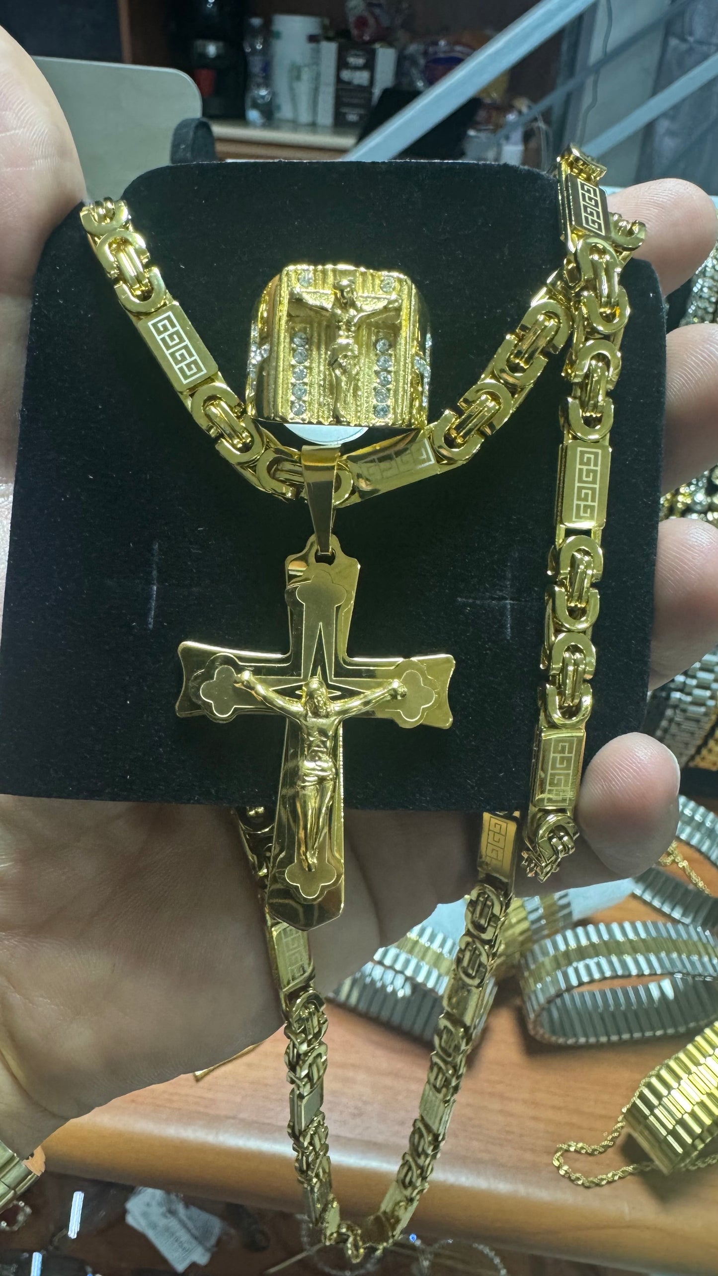 Combo tris oro acciaio croce*11