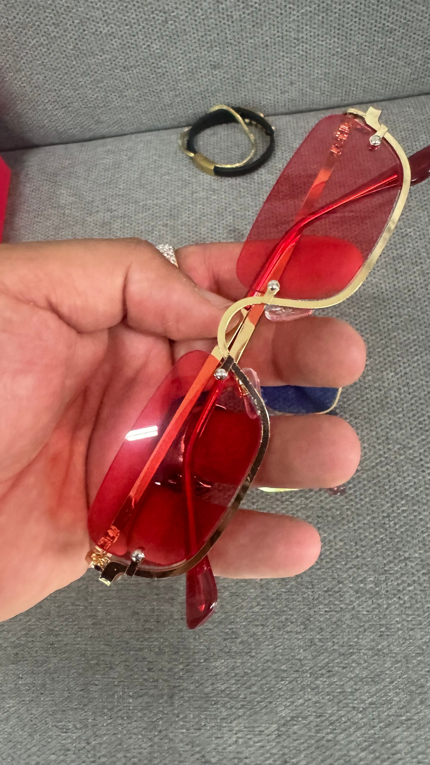 Occhiali rosso unisex *54
