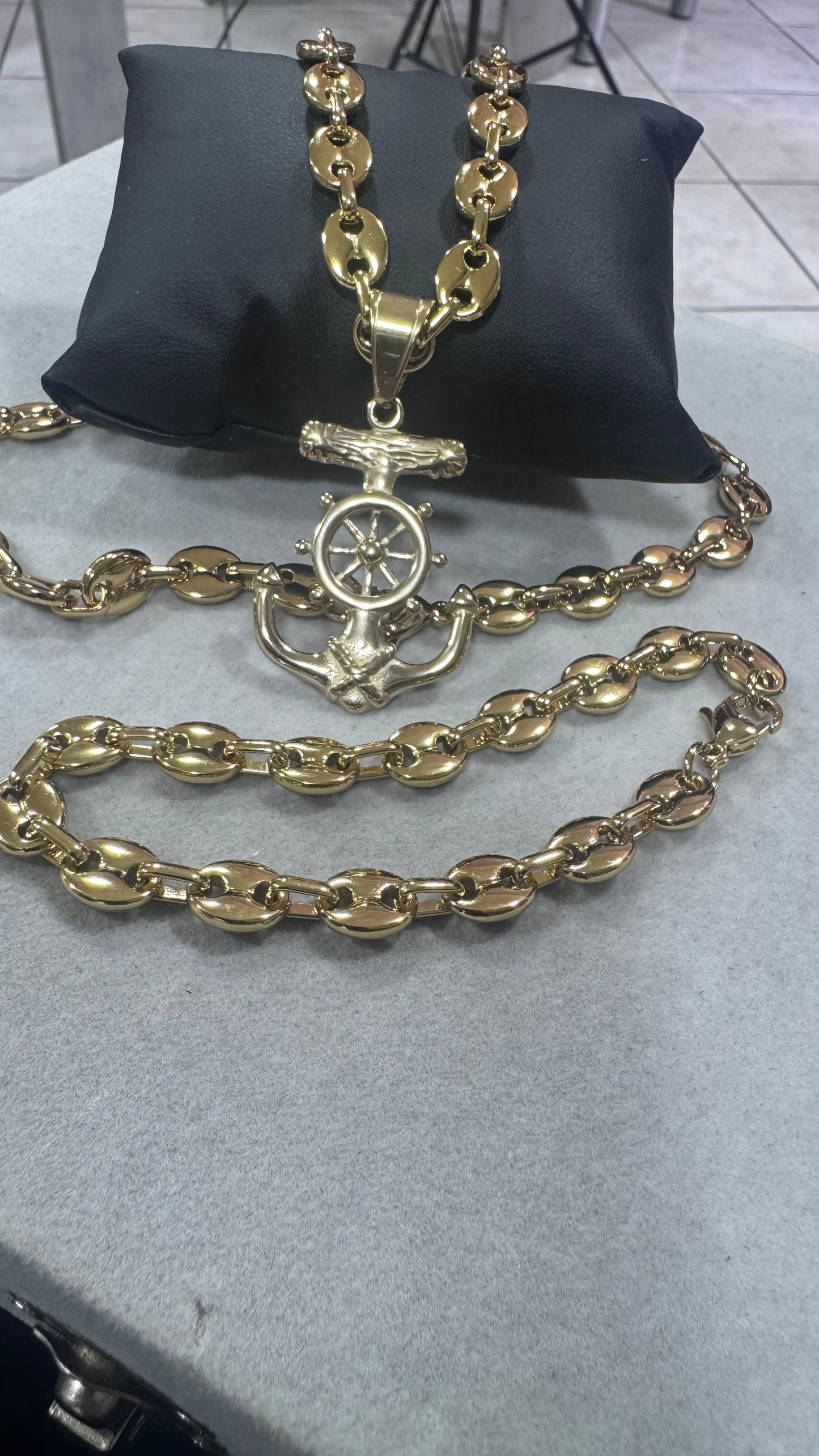 Combo Kit ancora marina acciaio oro *256