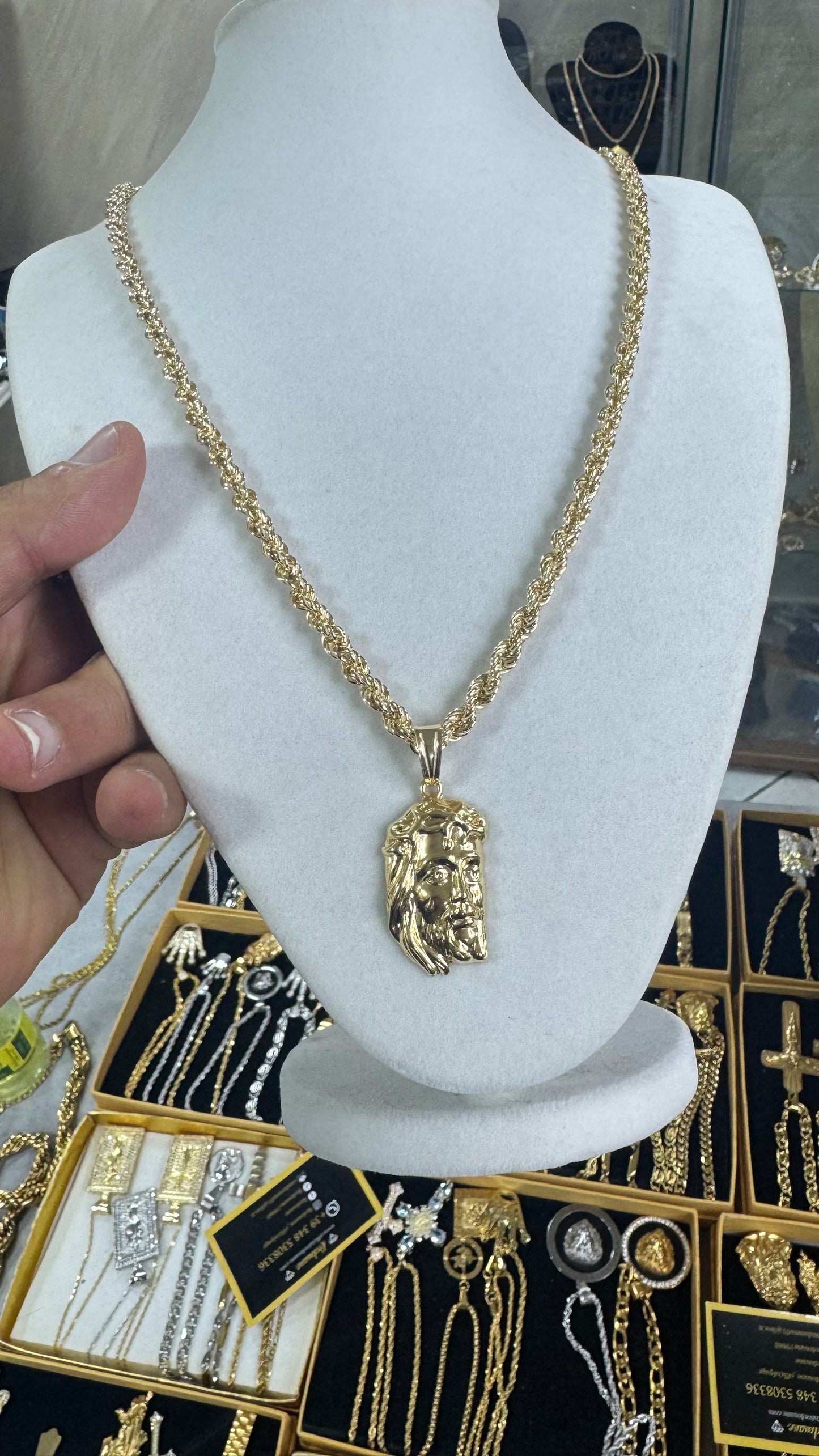 Collana con Gesù Argento 925 * 625