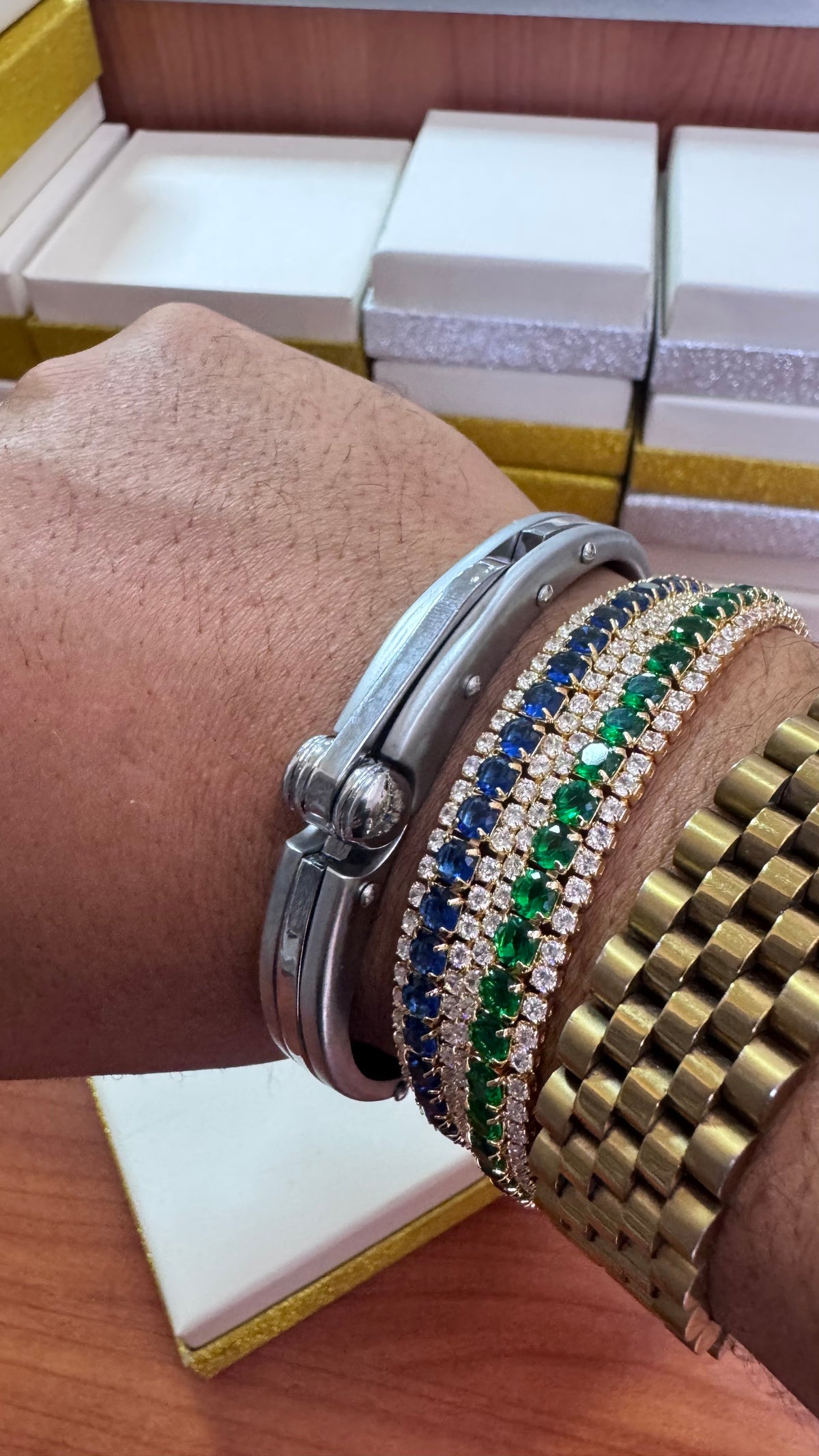 Bracciale manetta acciaio argento *5999