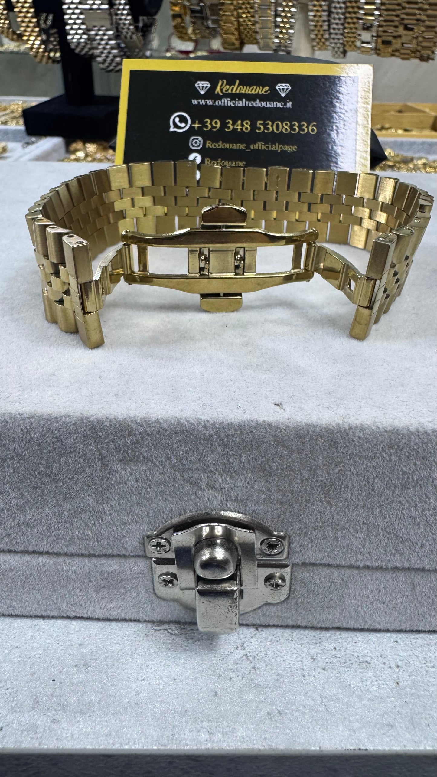 Bracciale modello giubileo acciaio oro *61