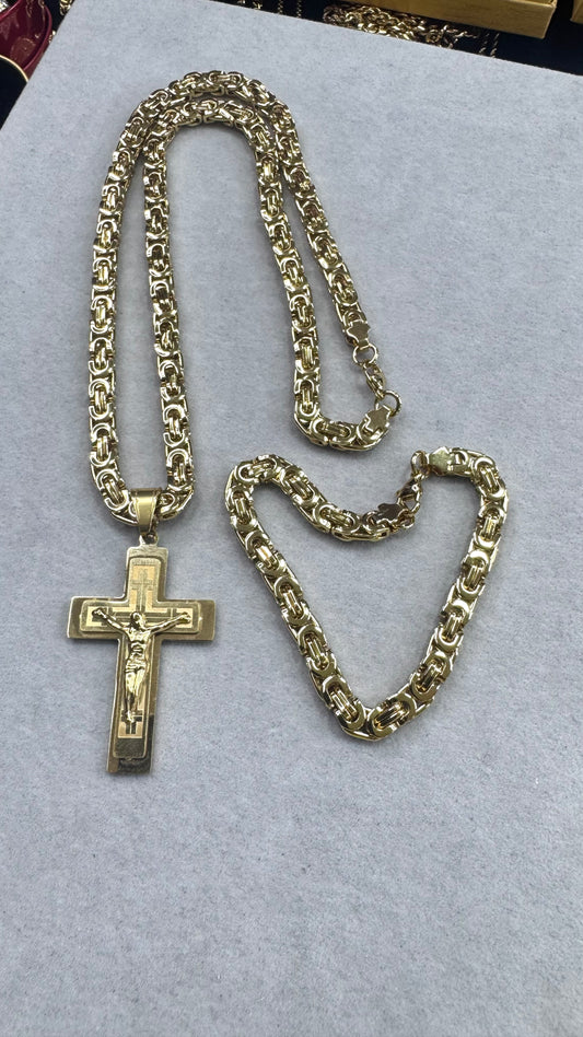 Combo Kit catena  acciaio oro *232