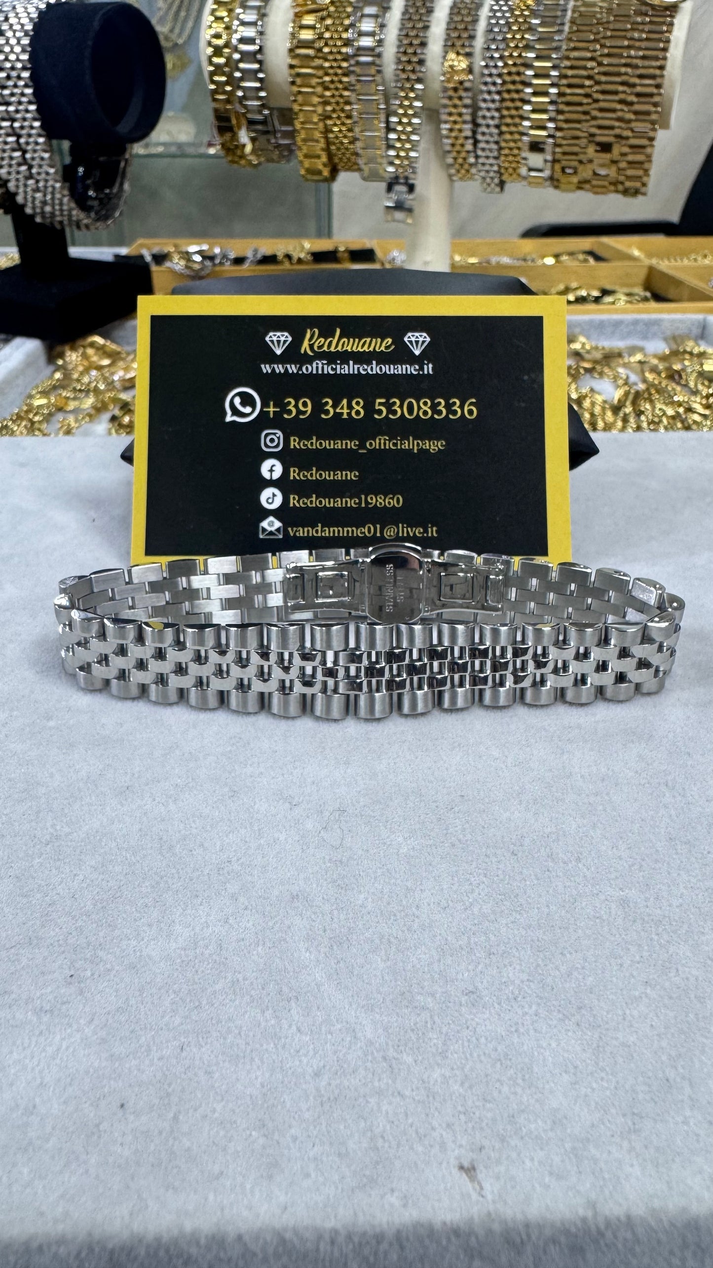 Bracciale modello giubileo acciaio argento *56