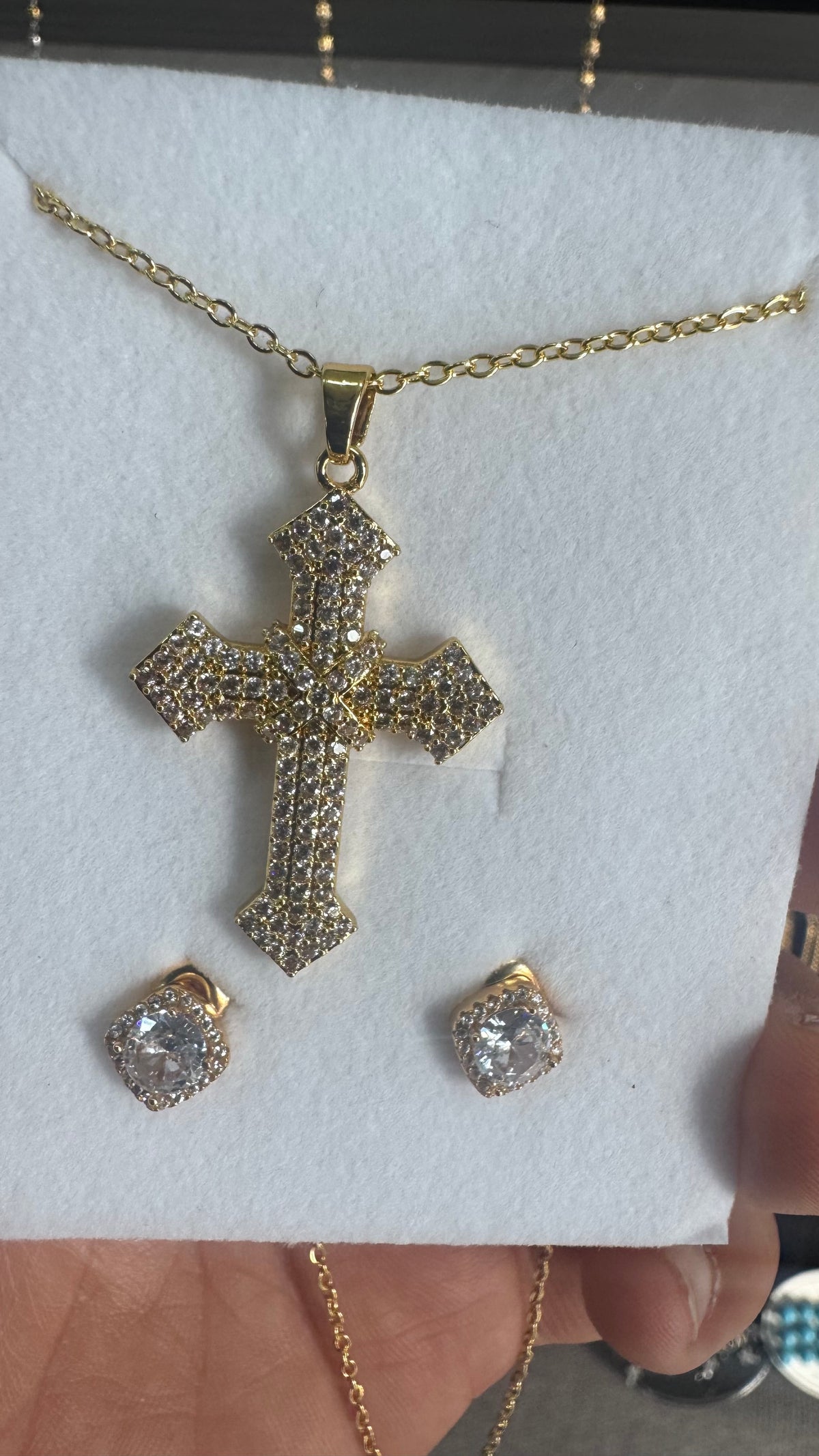 Orecchini Diamond Maradona acciaio più collana da Noi*56467