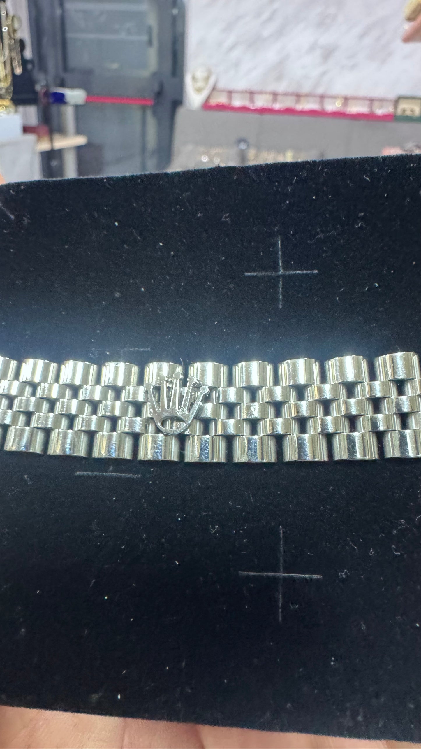 Bracciale giubileo corona acciaio argento*44