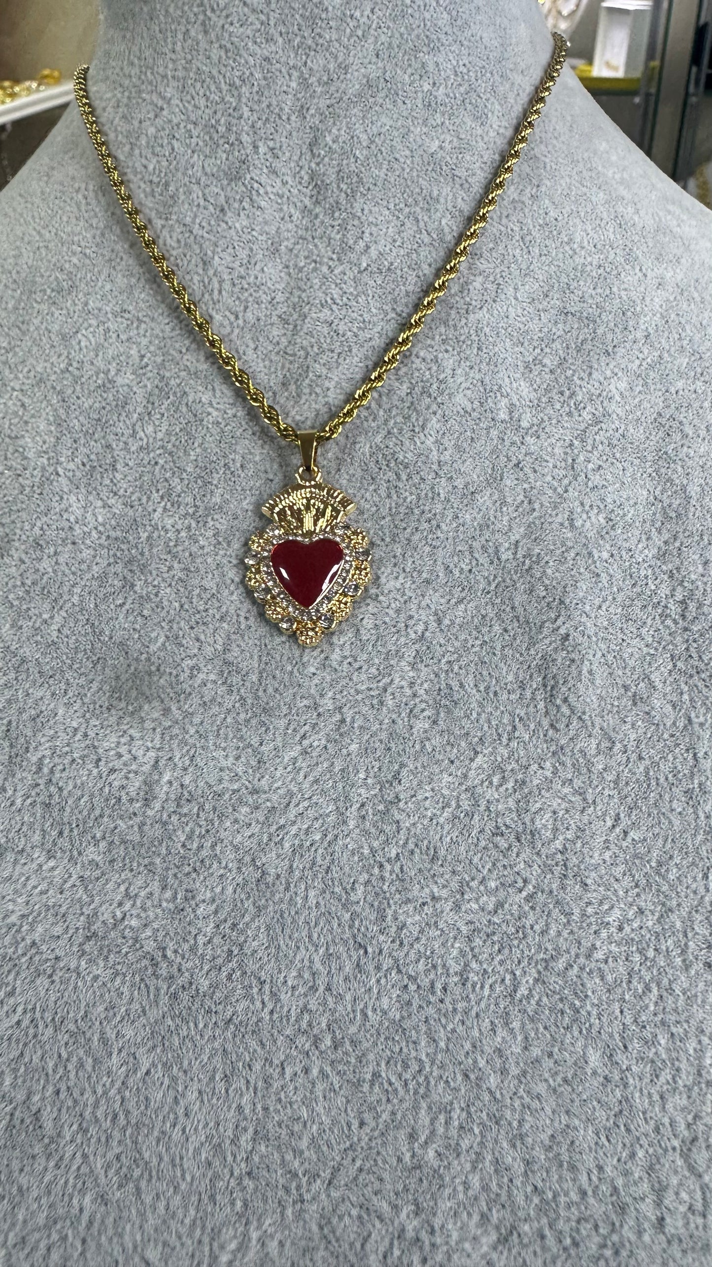 Collana girocollo cuore sacro*4