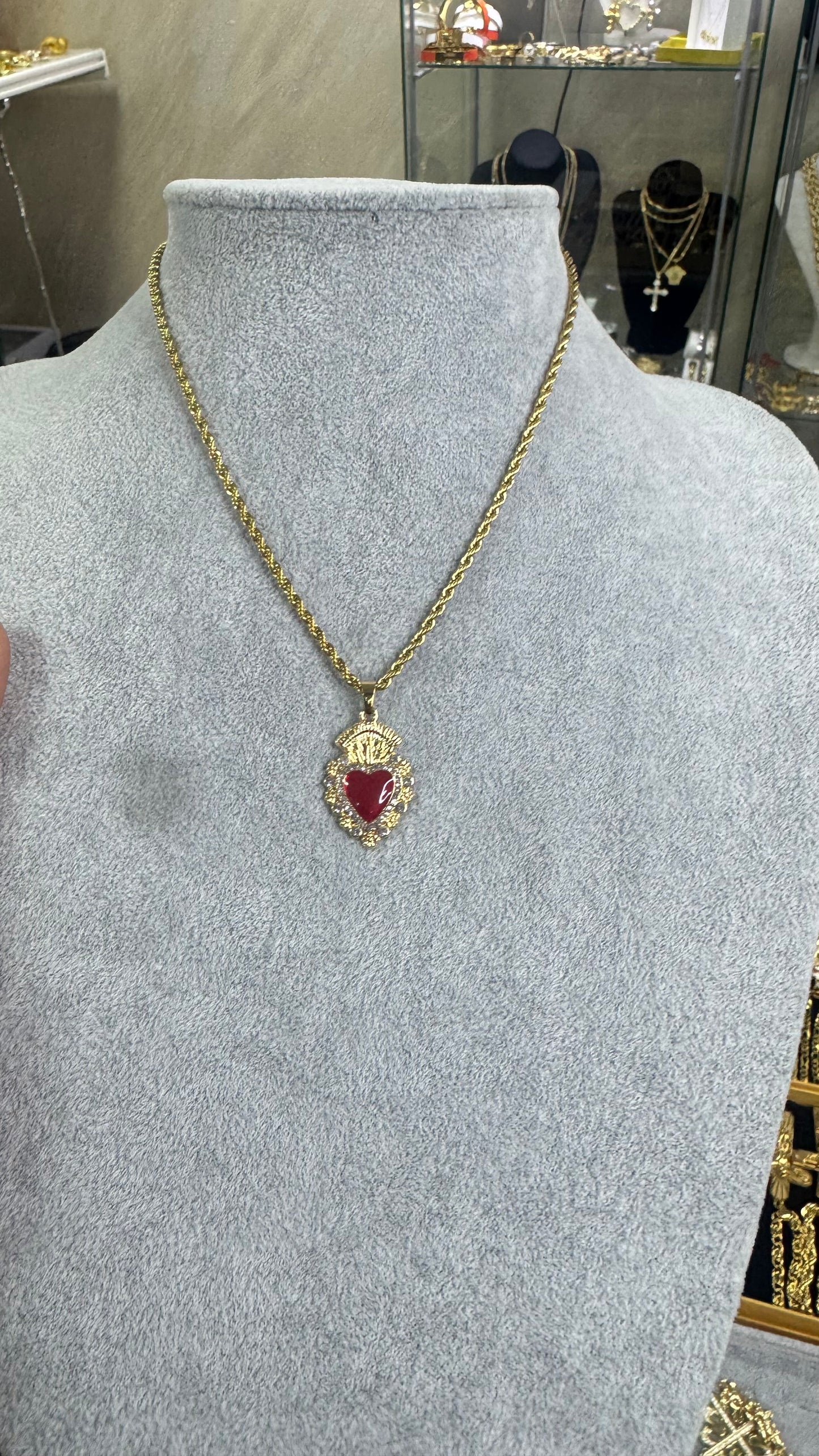 Collana girocollo cuore sacro*4