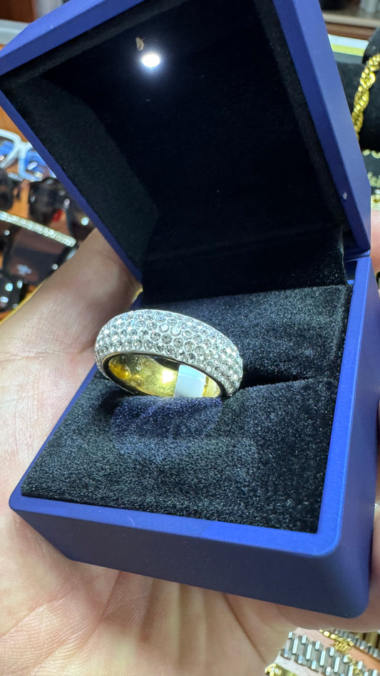 Anello acciaio Diamond *46