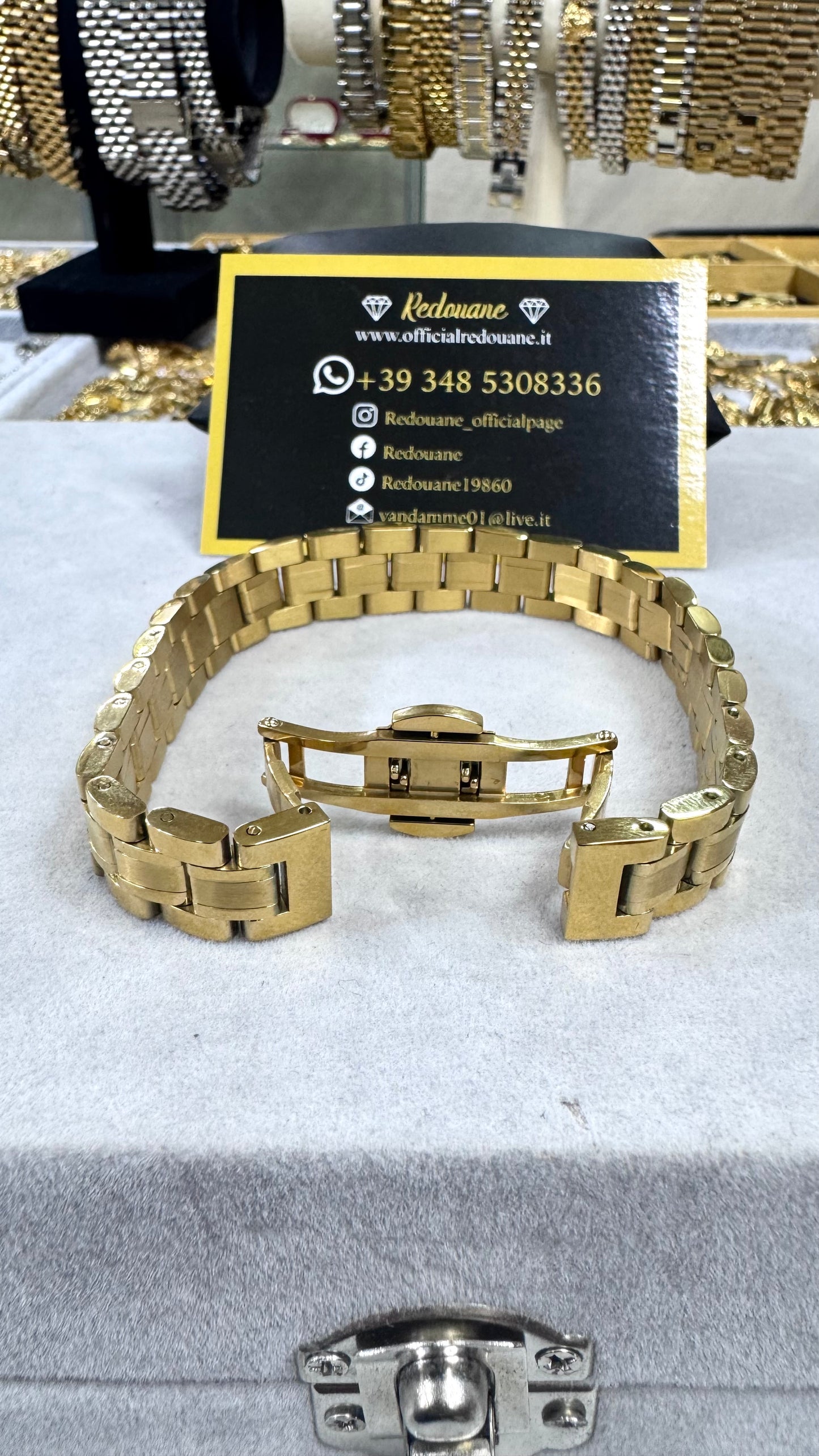 Bracciale modello president acciaio oro *62