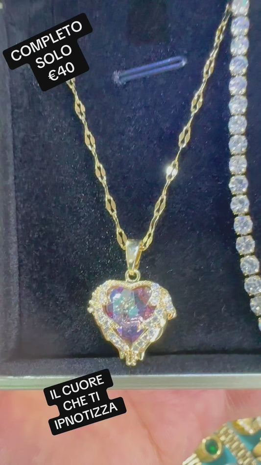 Collana donna con cuore più bracciale *02