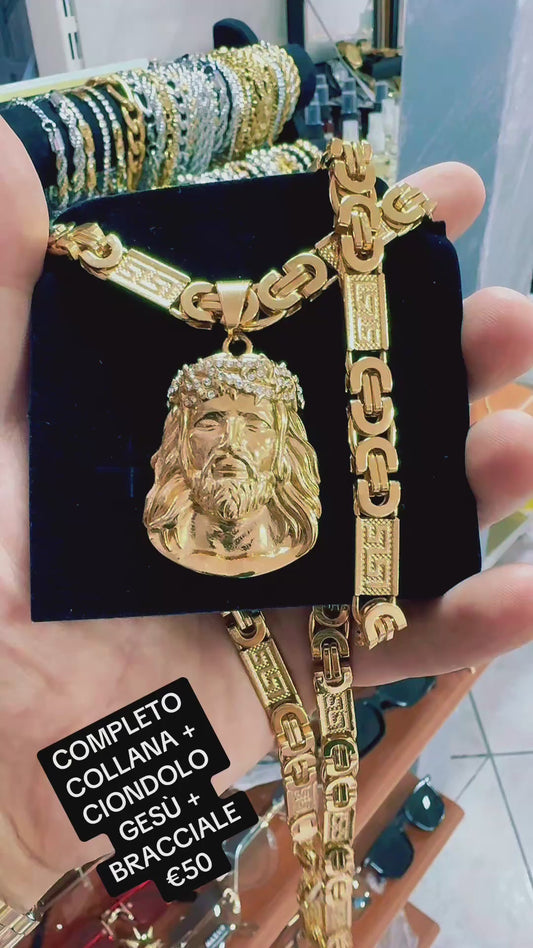 Combo kit Gesù acciaio oro *116